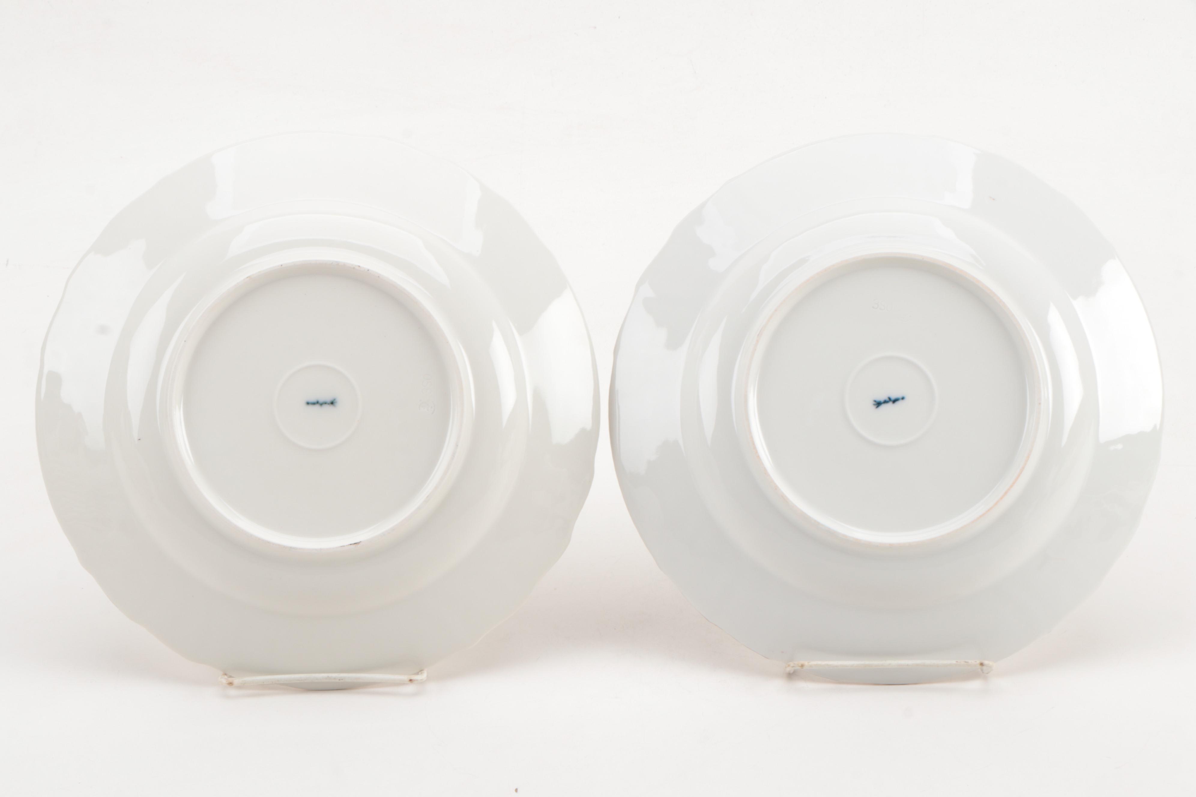 KPM Hand-Painted Porcelain Fish Dinner Plates, Early 20th Century