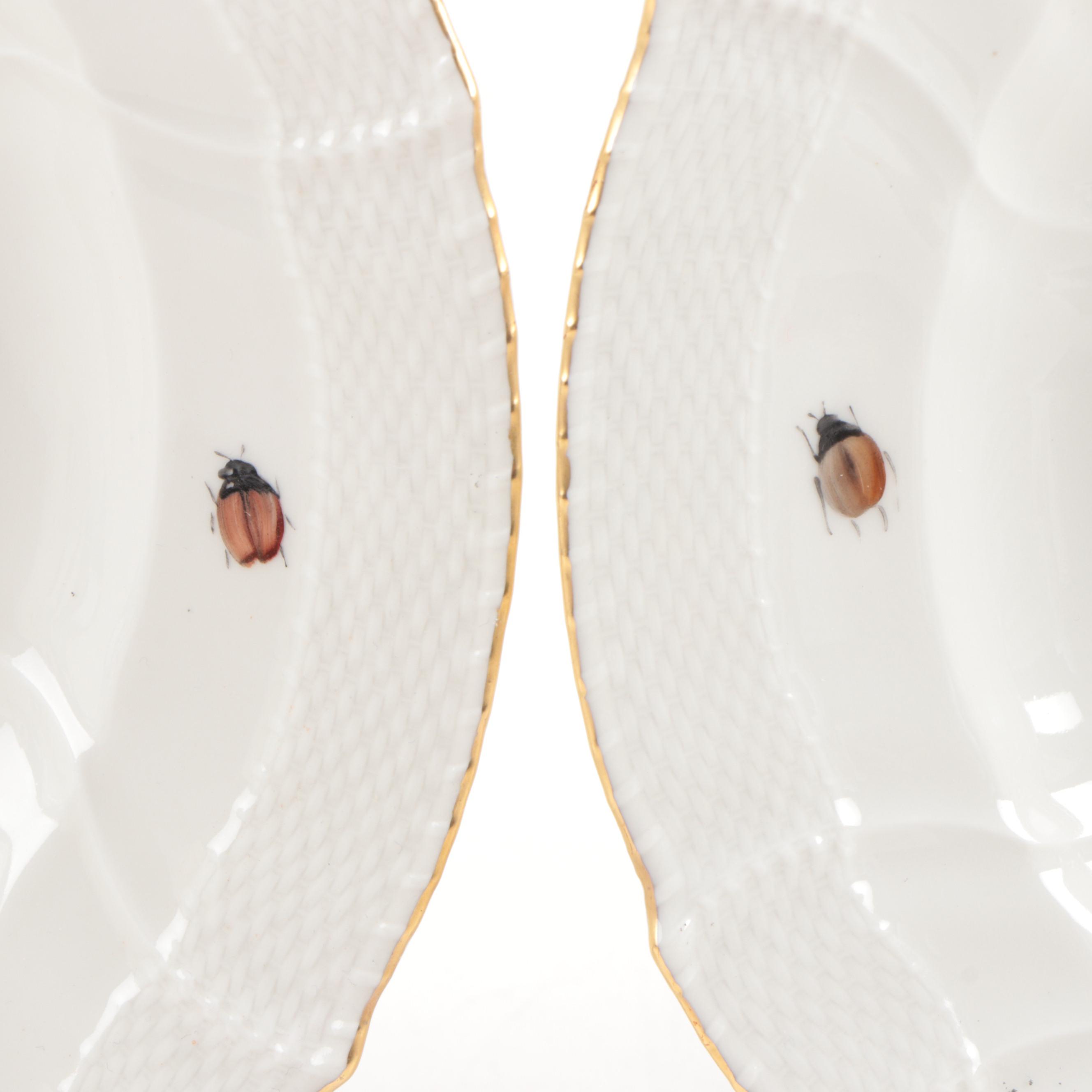 KPM Hand-Painted Porcelain Fish Dinner Plates, Early 20th Century