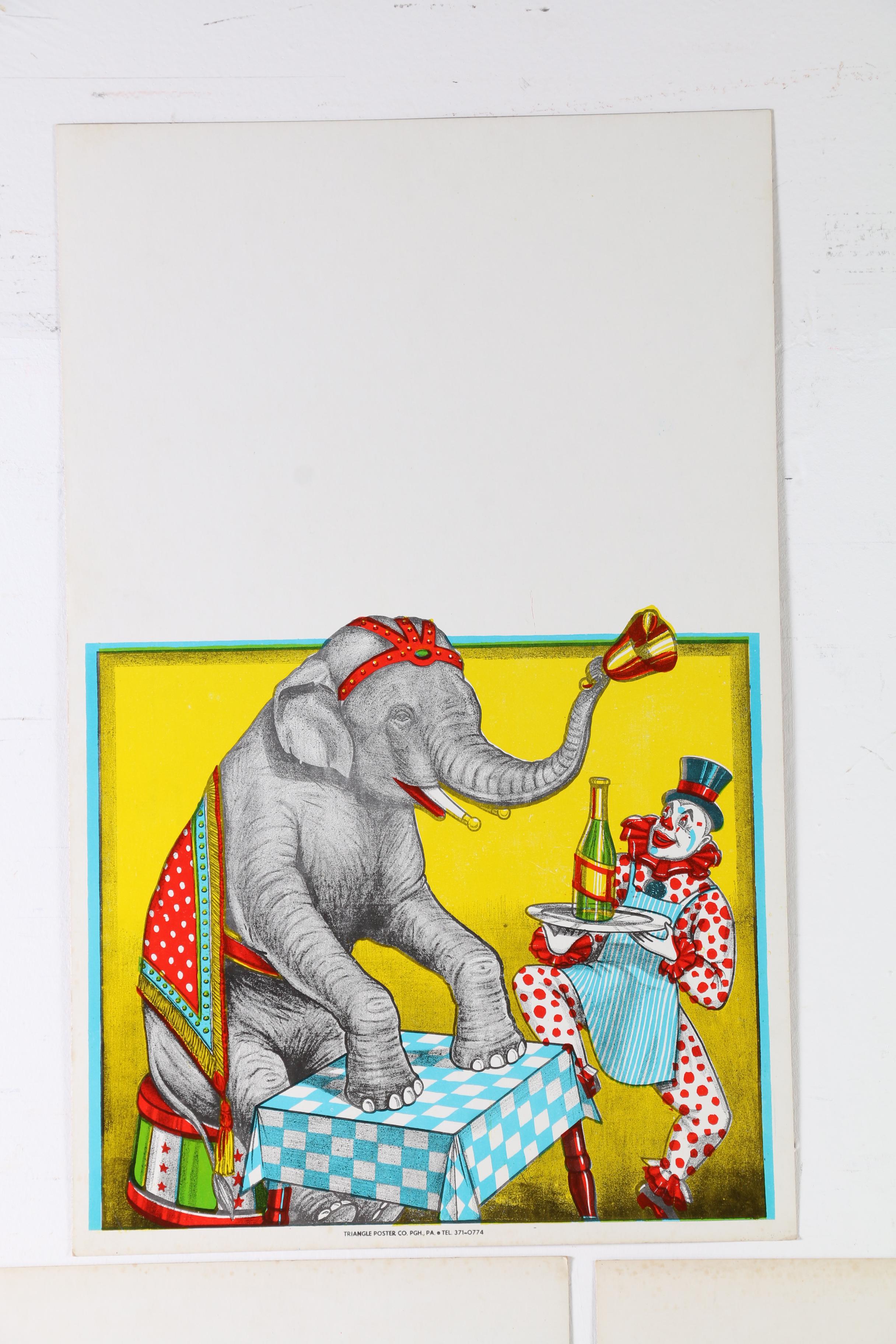 Triangle Poster Co. Serigraph Circus and Fair Advertisements, 1950s