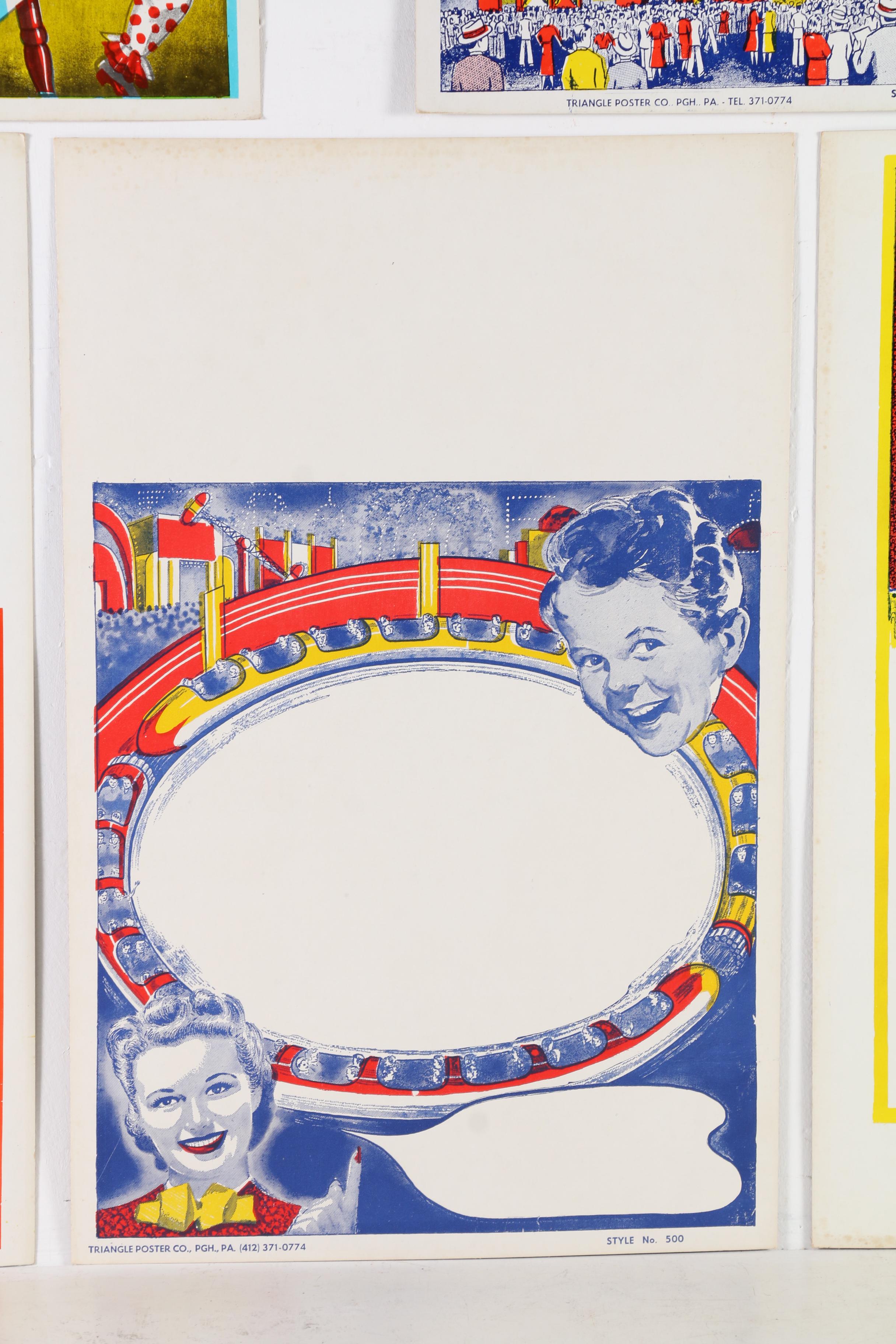 Triangle Poster Co. Serigraph Circus and Fair Advertisements, 1950s