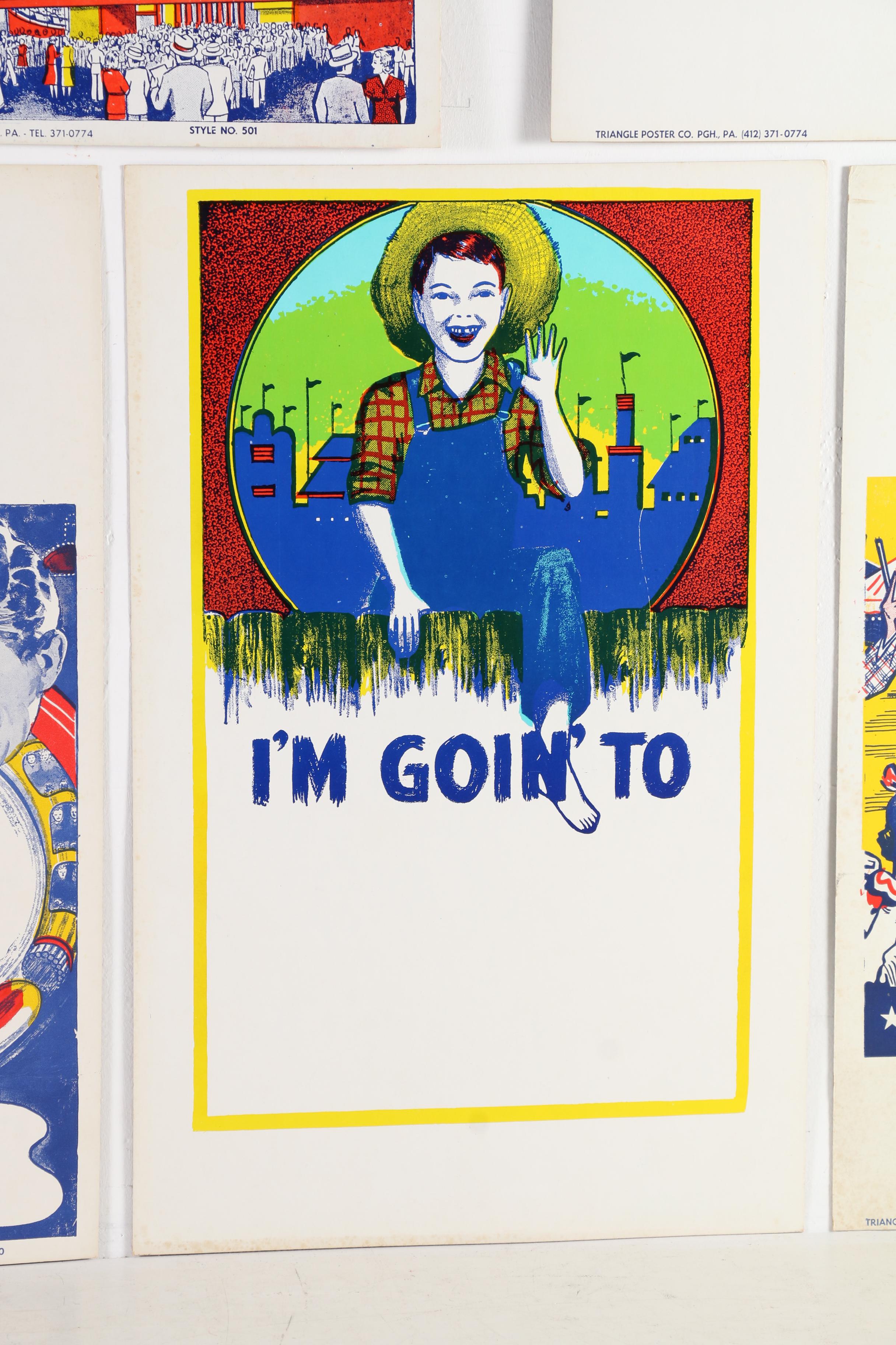 Triangle Poster Co. Serigraph Circus and Fair Advertisements, 1950s