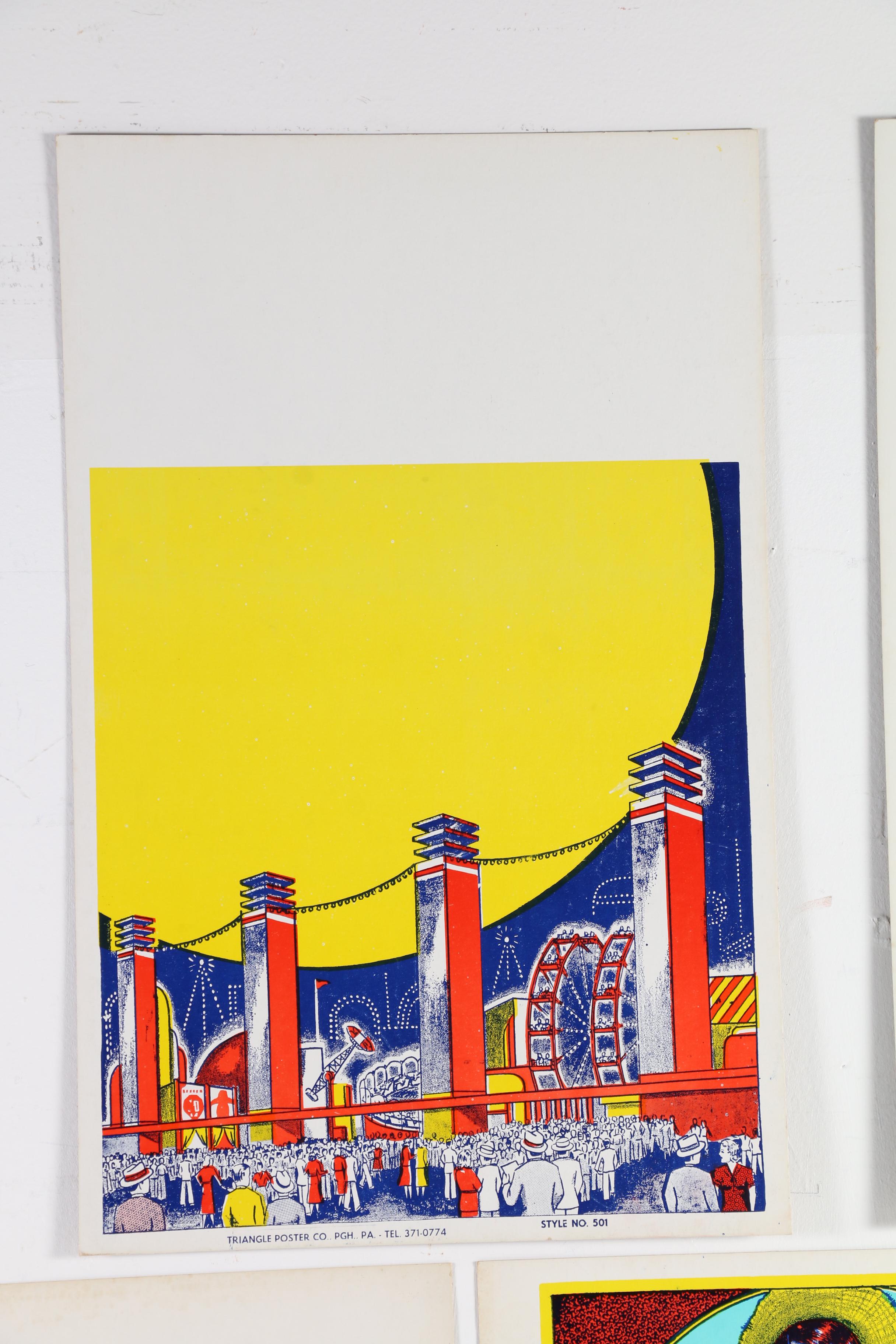 Triangle Poster Co. Serigraph Circus and Fair Advertisements, 1950s
