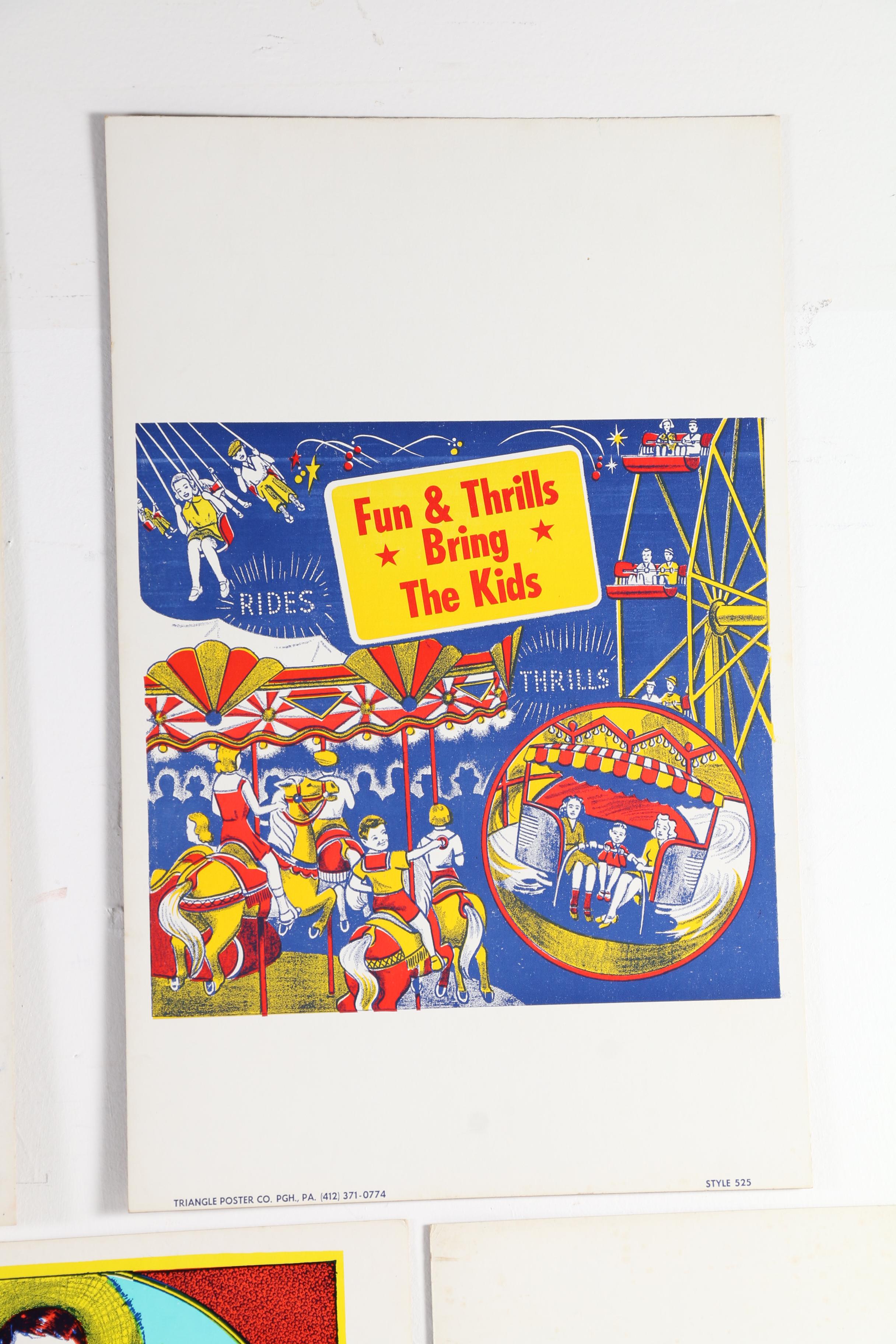 Triangle Poster Co. Serigraph Circus and Fair Advertisements, 1950s