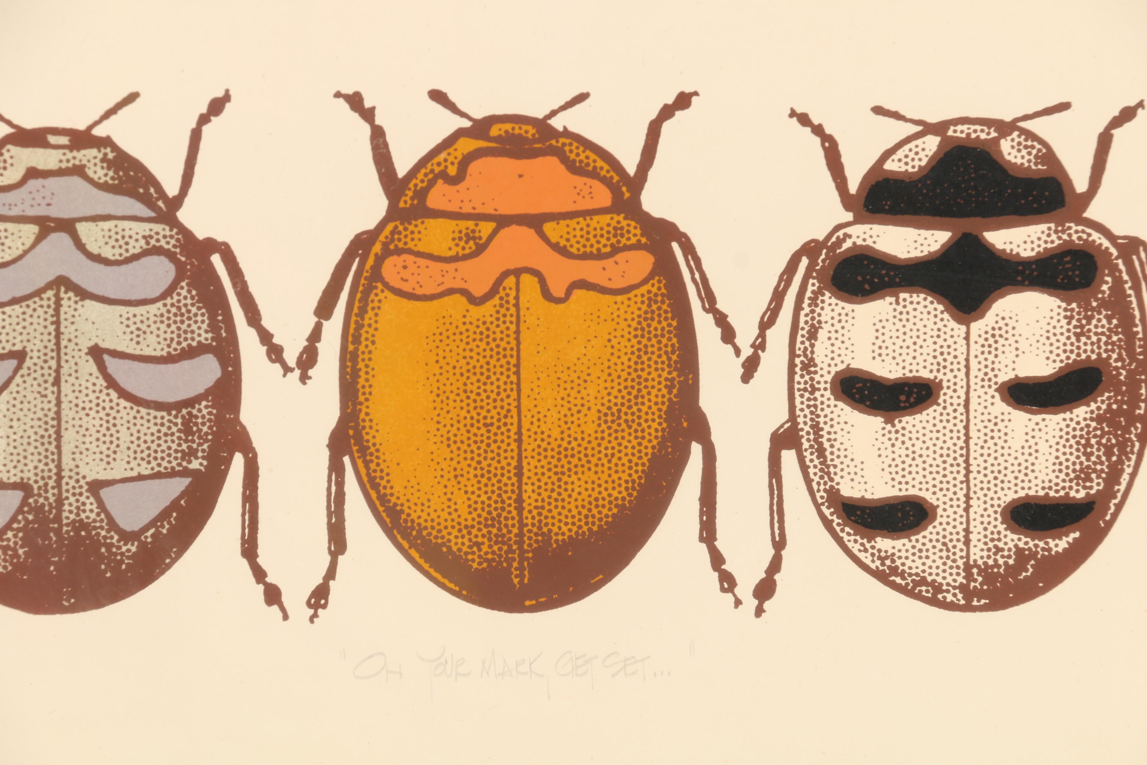 William Omurcada Serigraph "On Your Mark, Get Set...", 1975