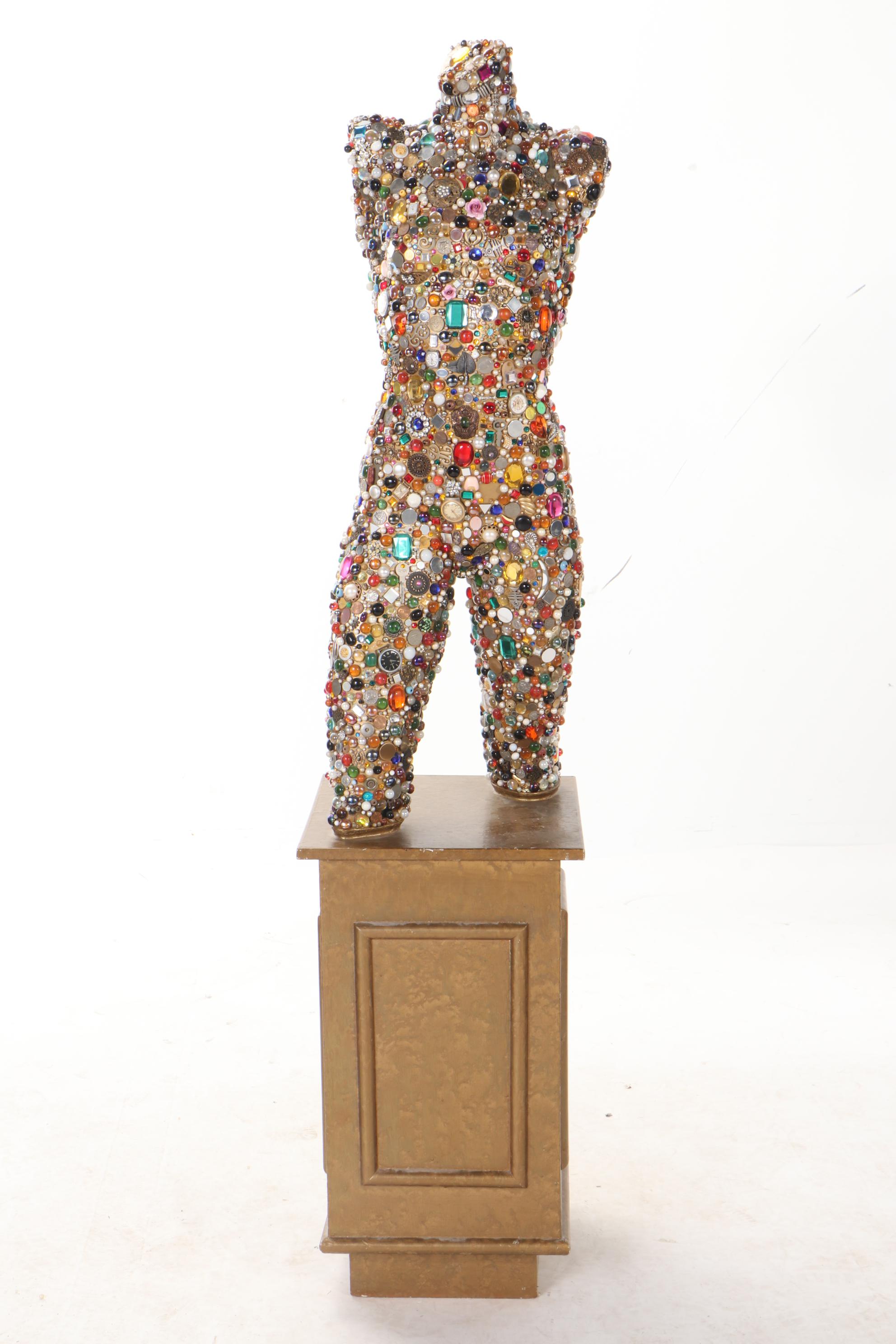 Mixed Media Assemblage Figural Sculpture, 21st Century