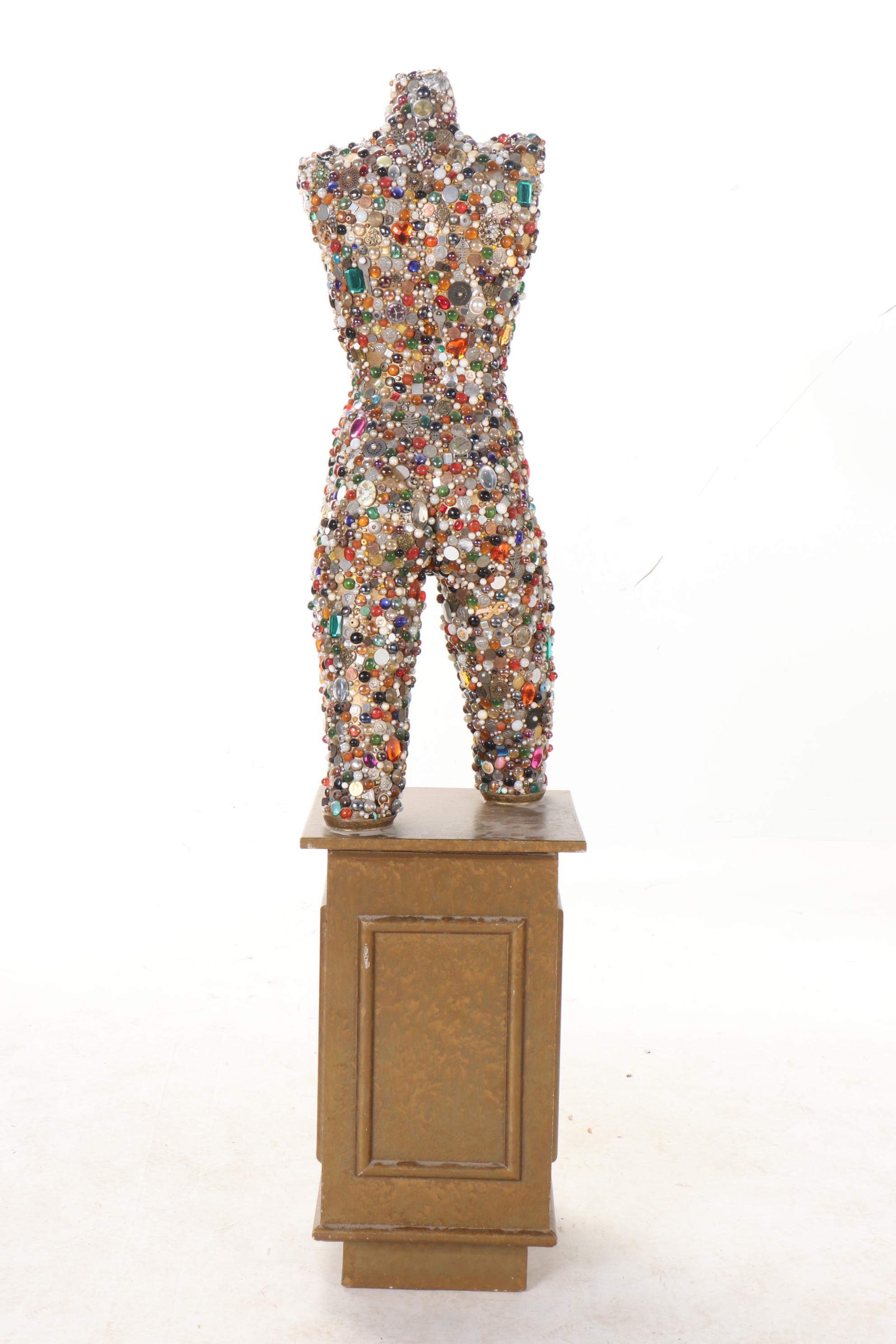 Mixed Media Assemblage Figural Sculpture, 21st Century