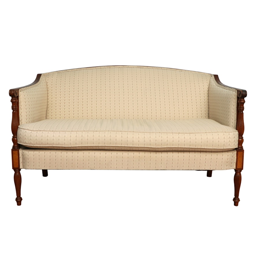 Federal Style Upholstered Mahogany Sofa, 20th Century