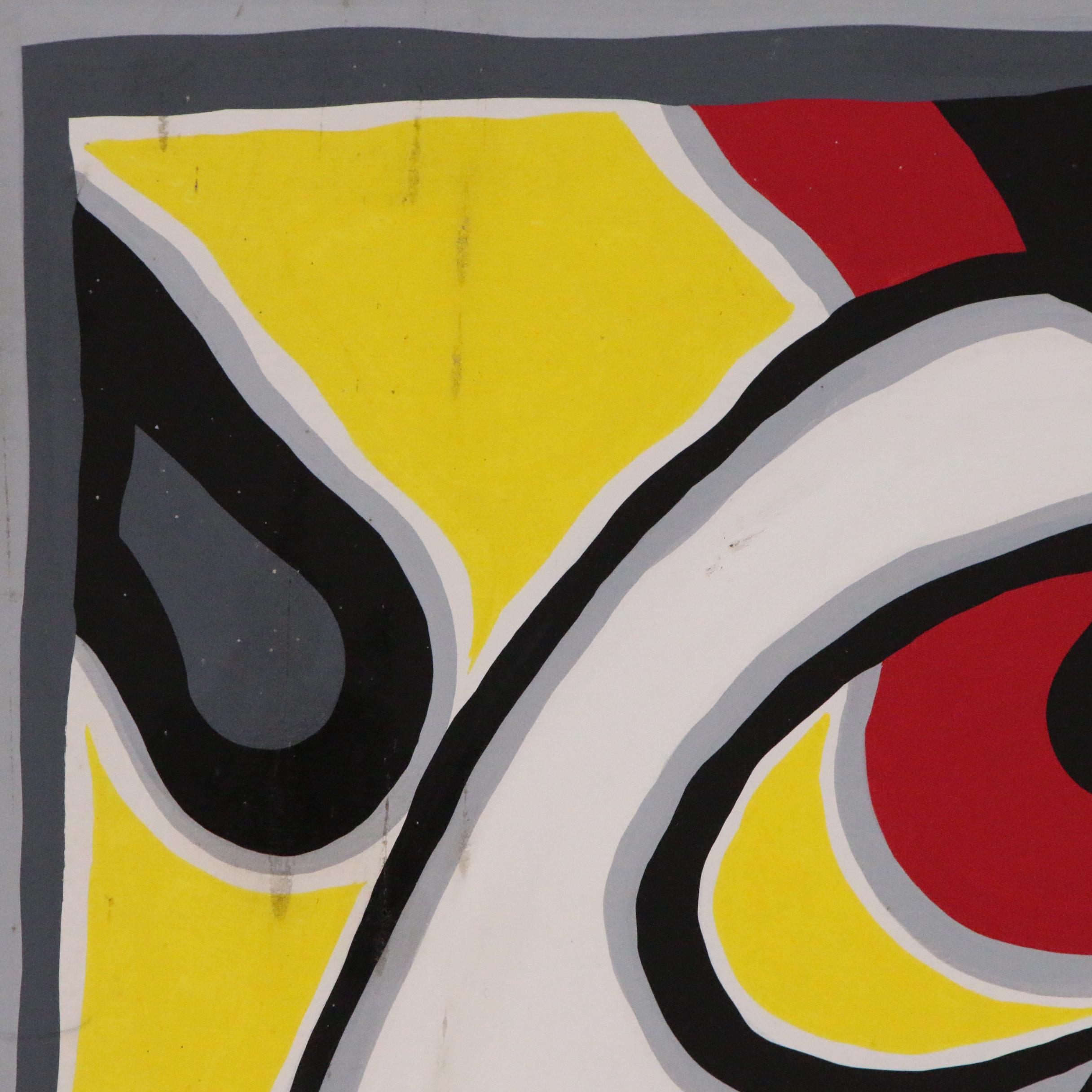 Achillo "Achi" Sullo Abstract Organic Form Acrylic Painting, circa 1968