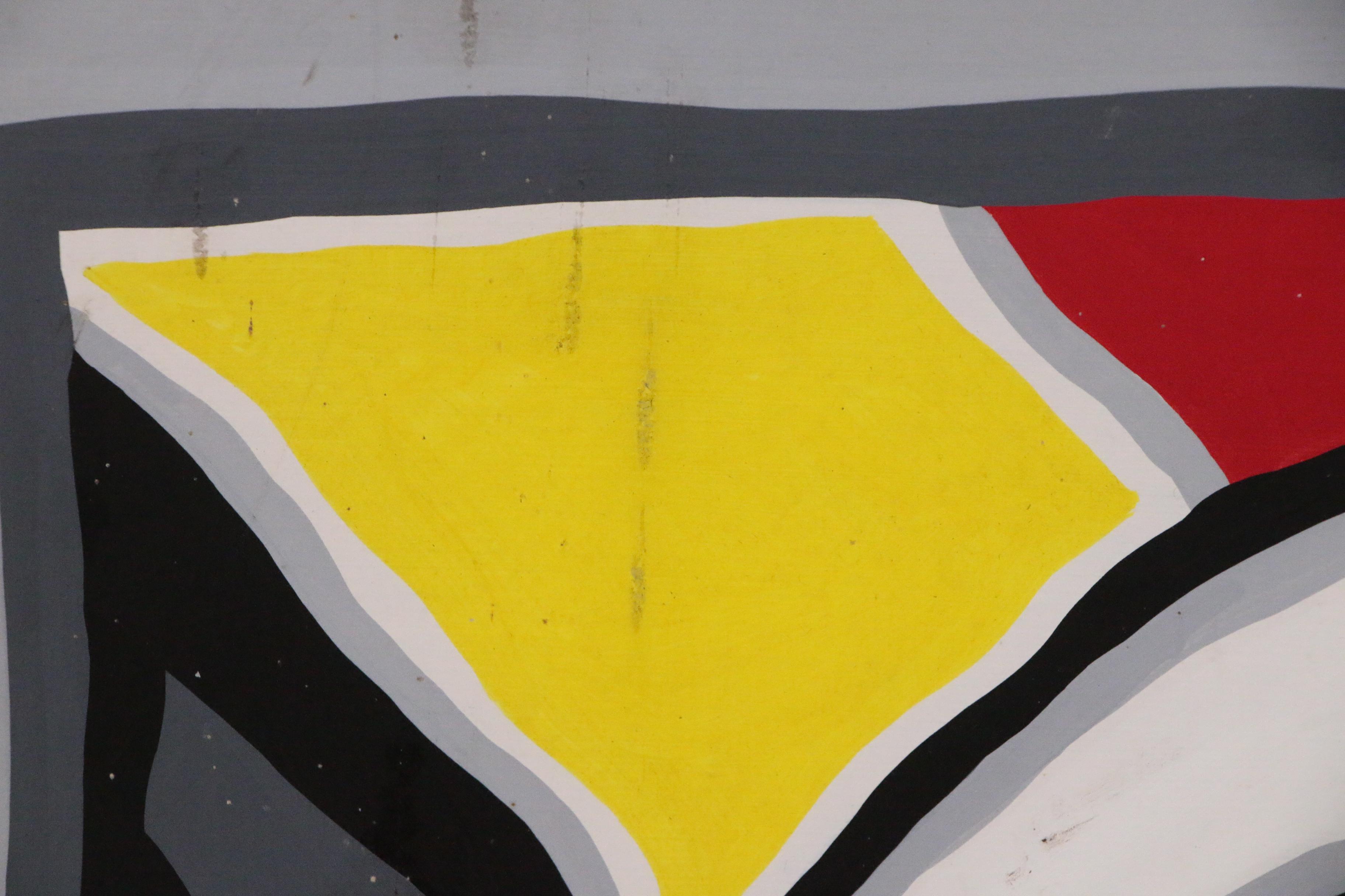 Achillo "Achi" Sullo Abstract Organic Form Acrylic Painting, circa 1968