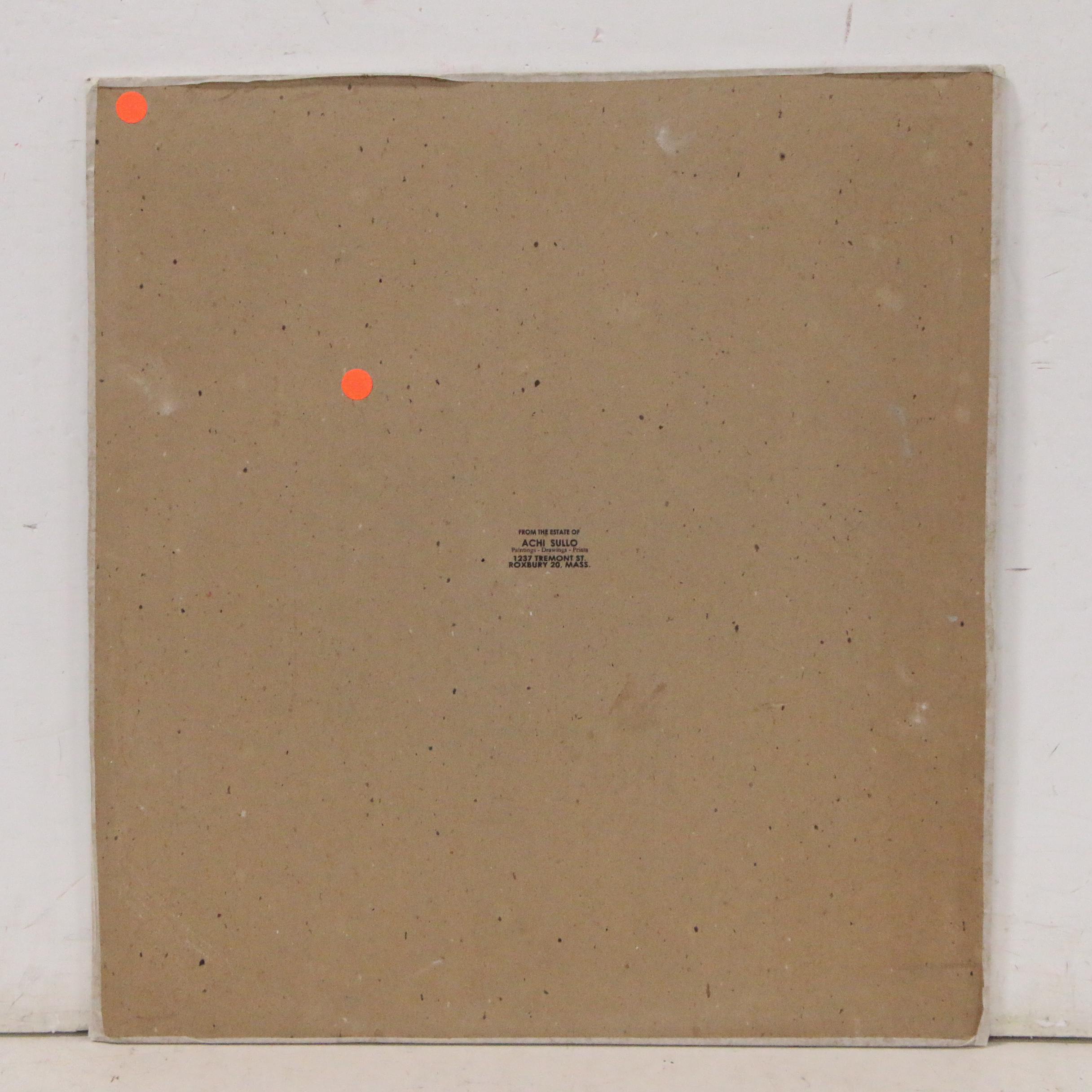 Achillo "Achi" Sullo Abstract Organic Form Acrylic Painting, circa 1968