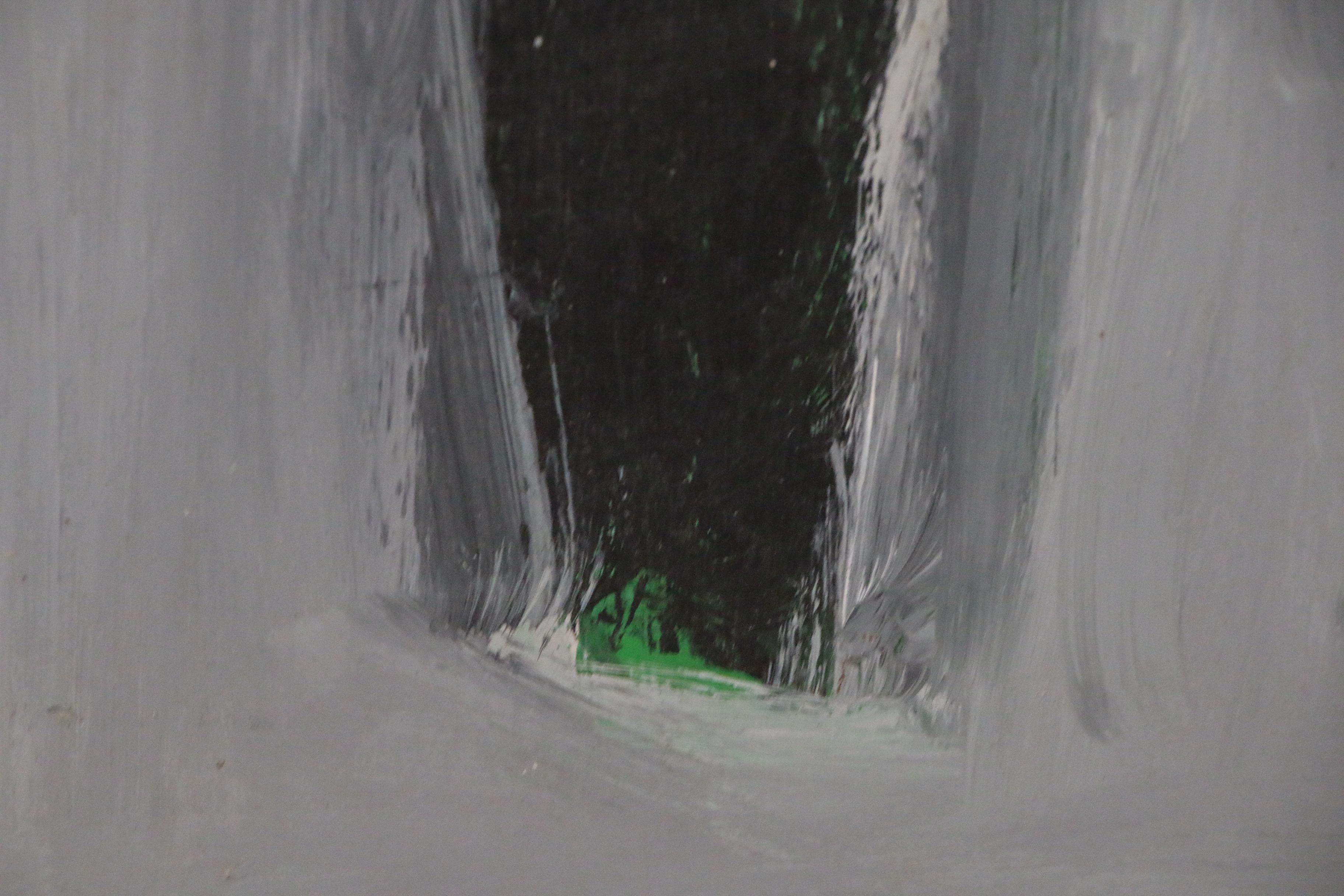 Achi Sullo Abstract Grid Oil Painting, Circa 1963