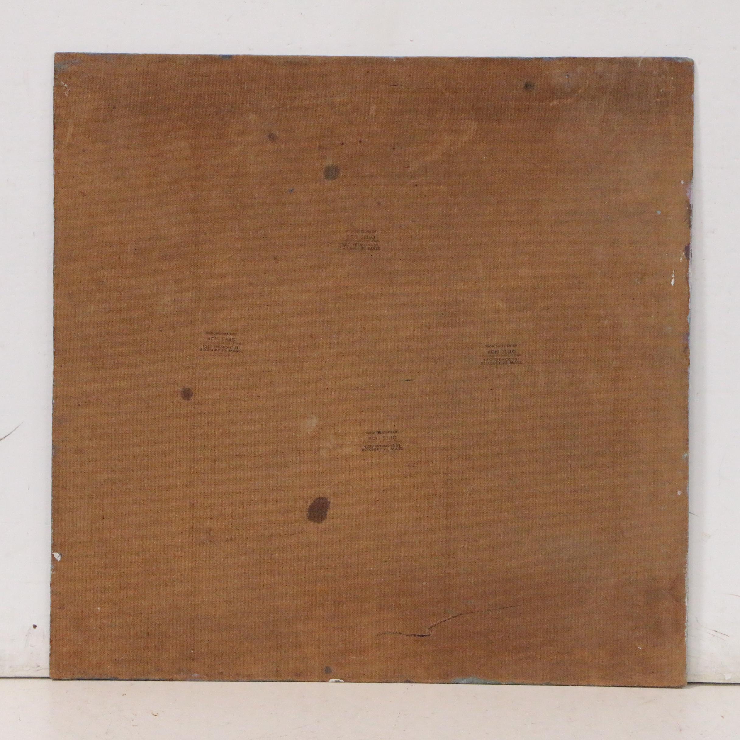 Achi Sullo Abstract Grid Oil Painting, Circa 1963