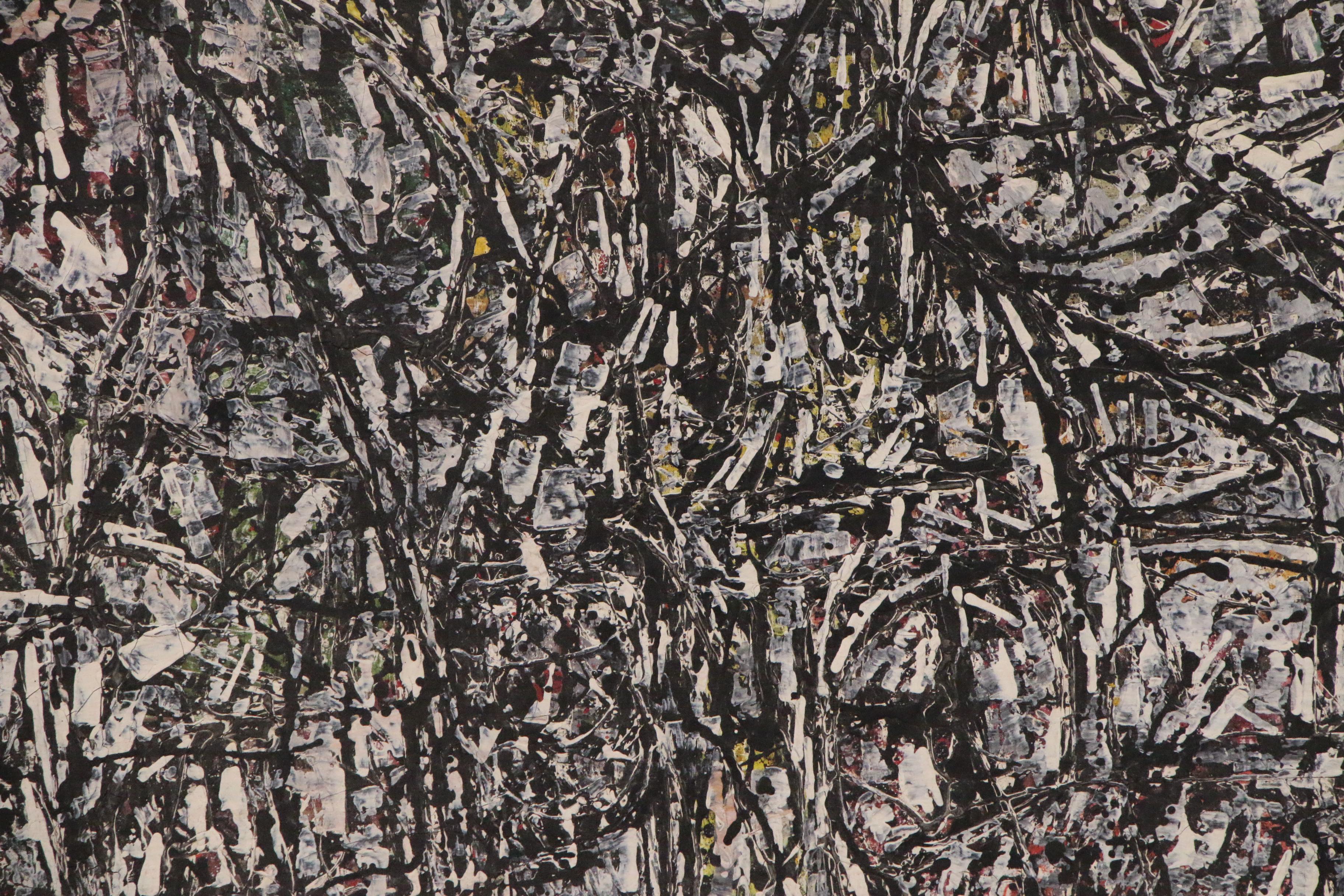 Achillo "Achi" Sullo Abstract Expressionist Oil Painting "Orange Sky"