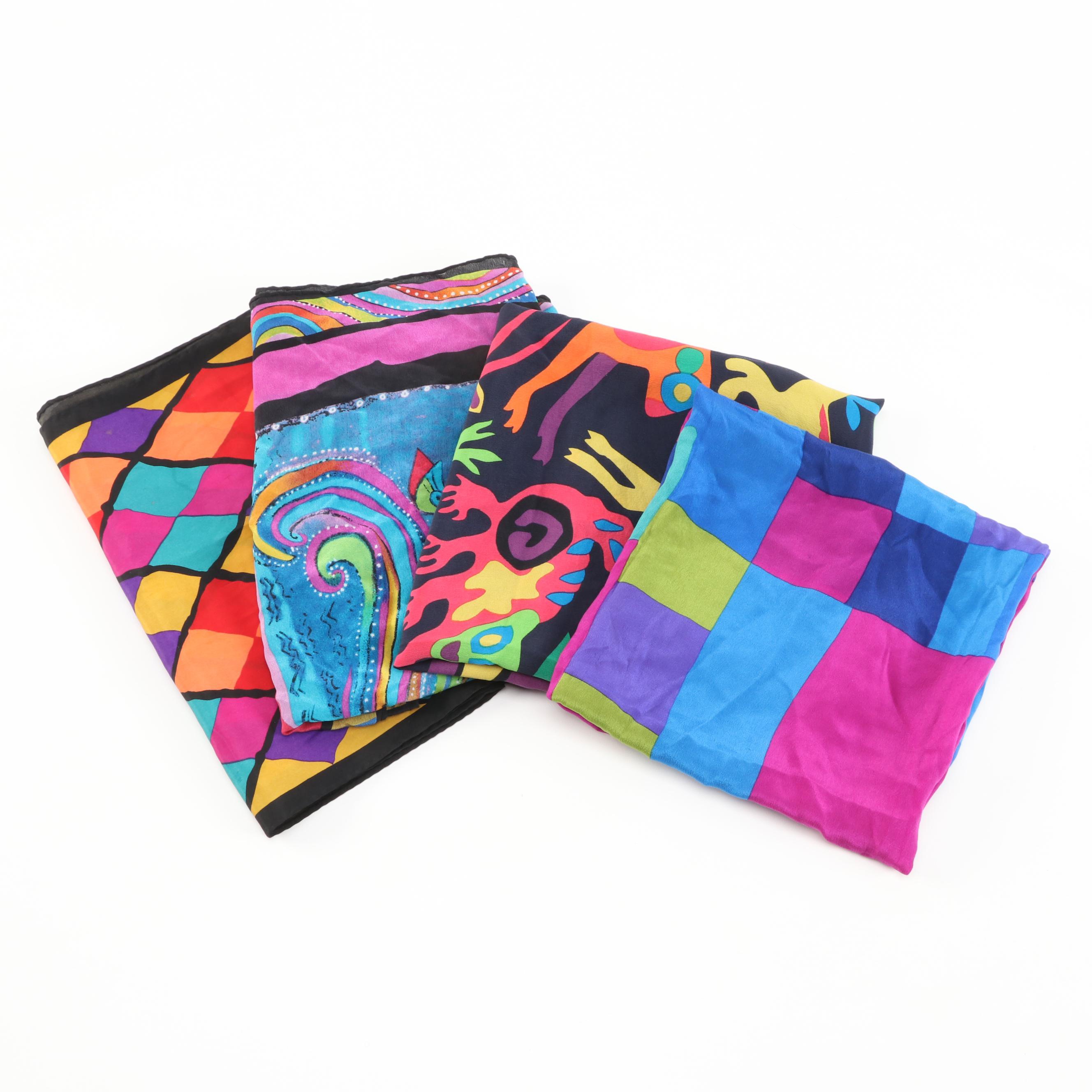 Symphony, Laurel Burch, Liz Claiborne and Other Colorful Silk Scarves