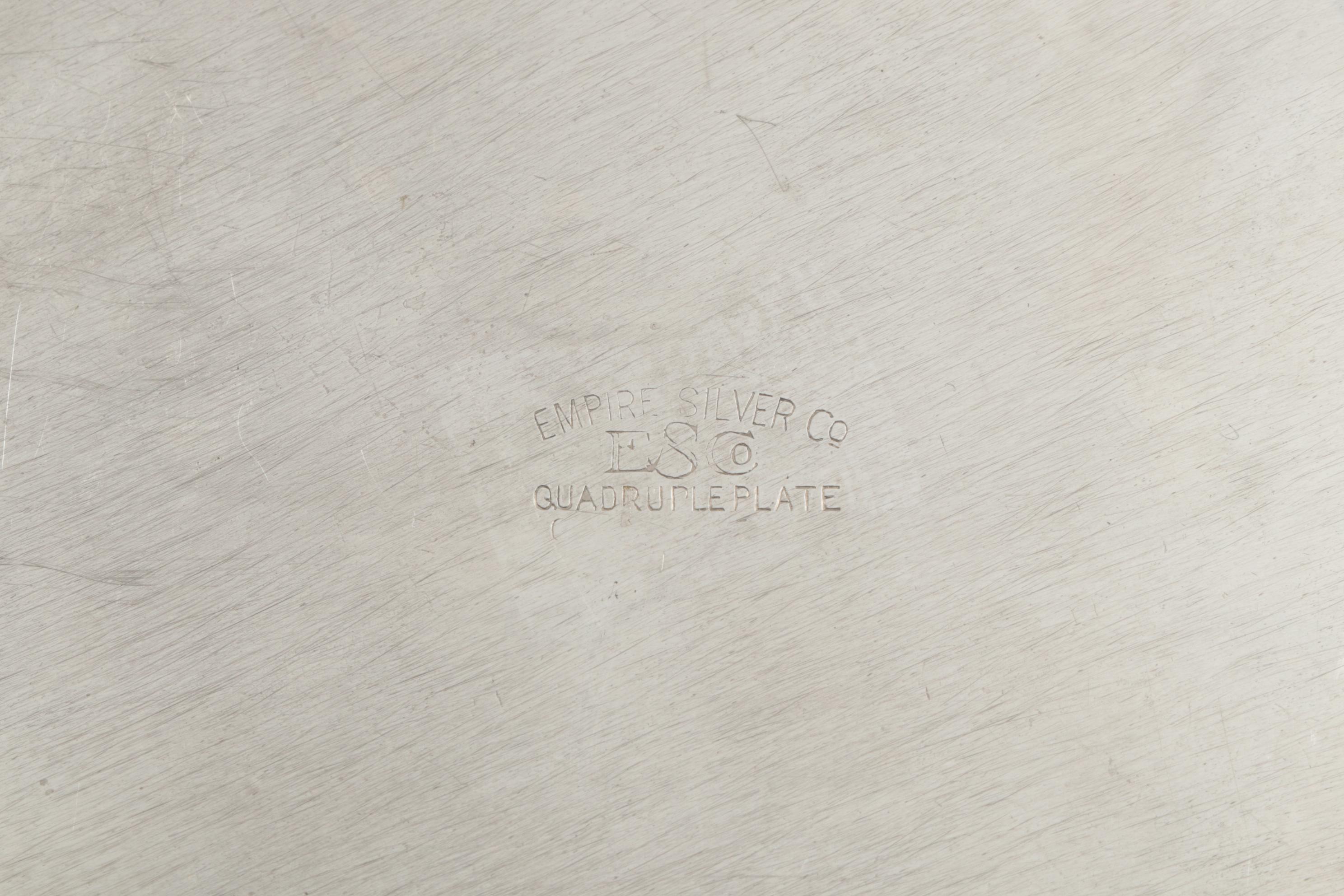 Empire Silver Co. Silver Plate Serving Bowl with Squirrels