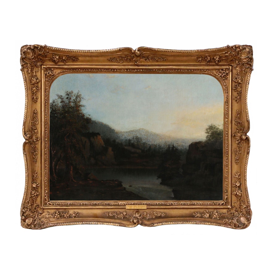 Robert S. Duncanson Oil Painting of American Landscape, Circa 1850 - 1852