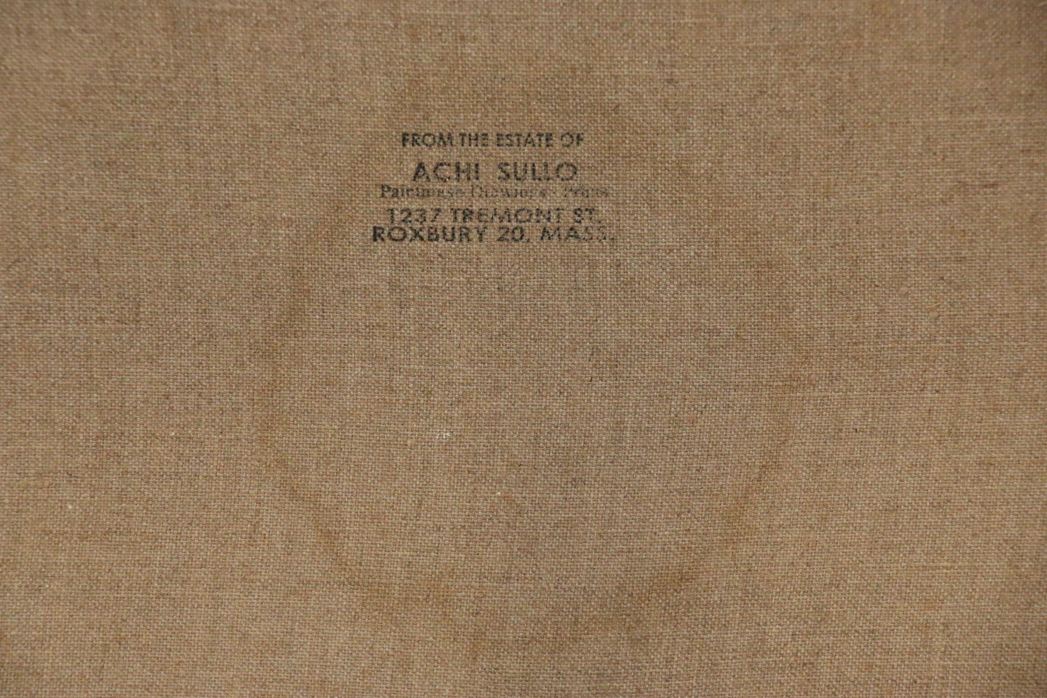 Achillo "Achi" Sullo Flat-Color Abstraction Oil Painting, circa 1969