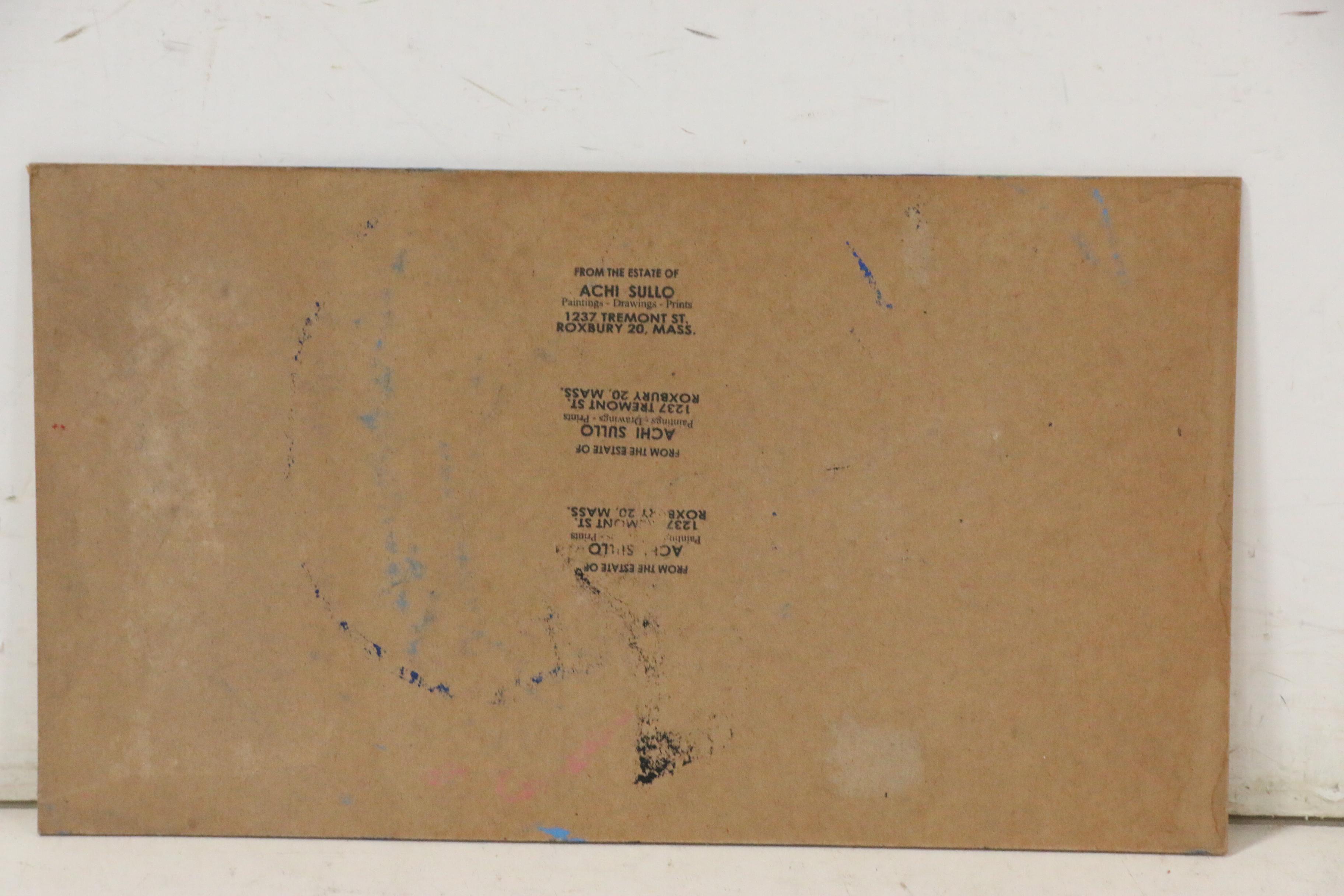 Achillo “Achi” Sullo Flat-Color Abstraction Oil Painting, circa 1972