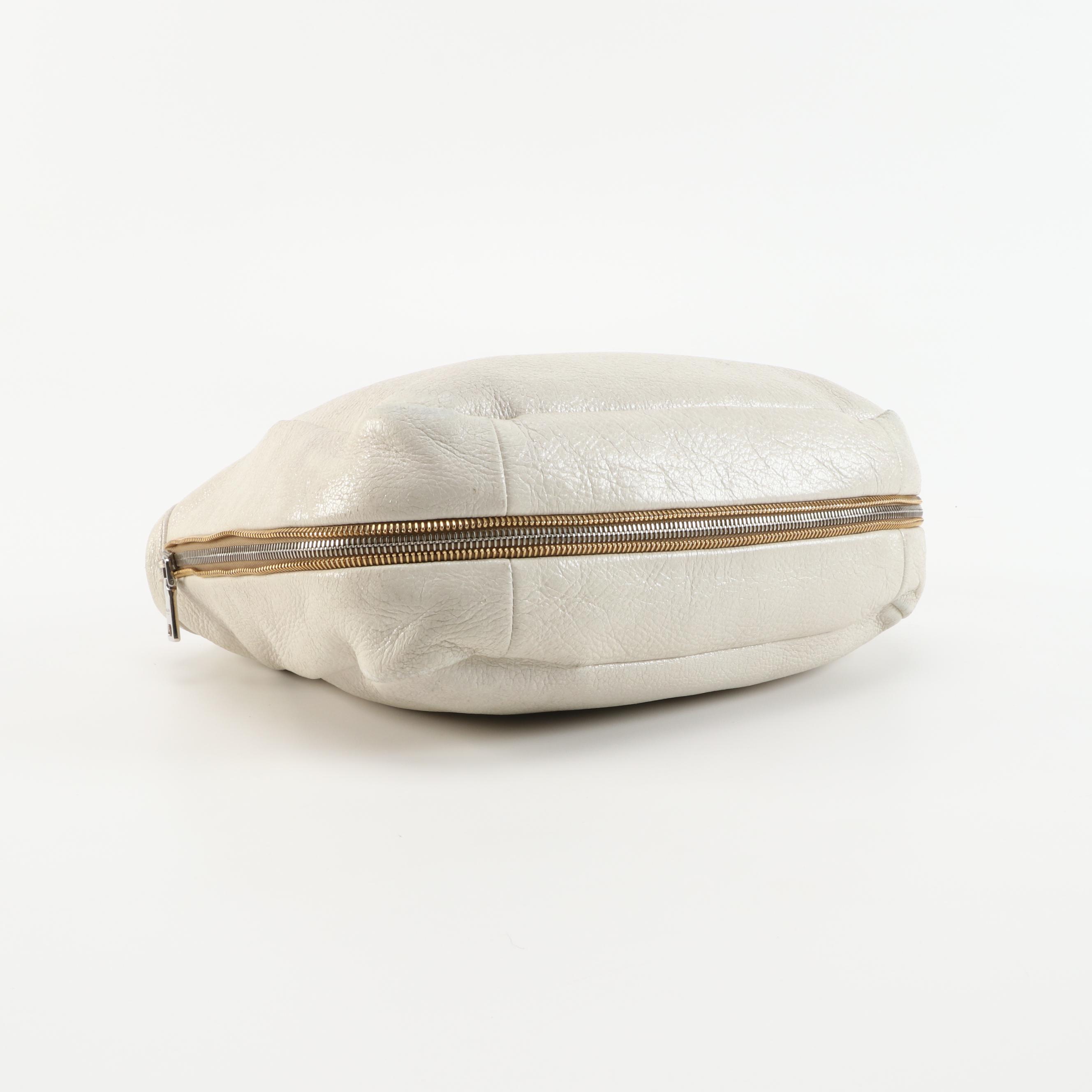 Prada Off-White Grained Leather Two-Way Bag