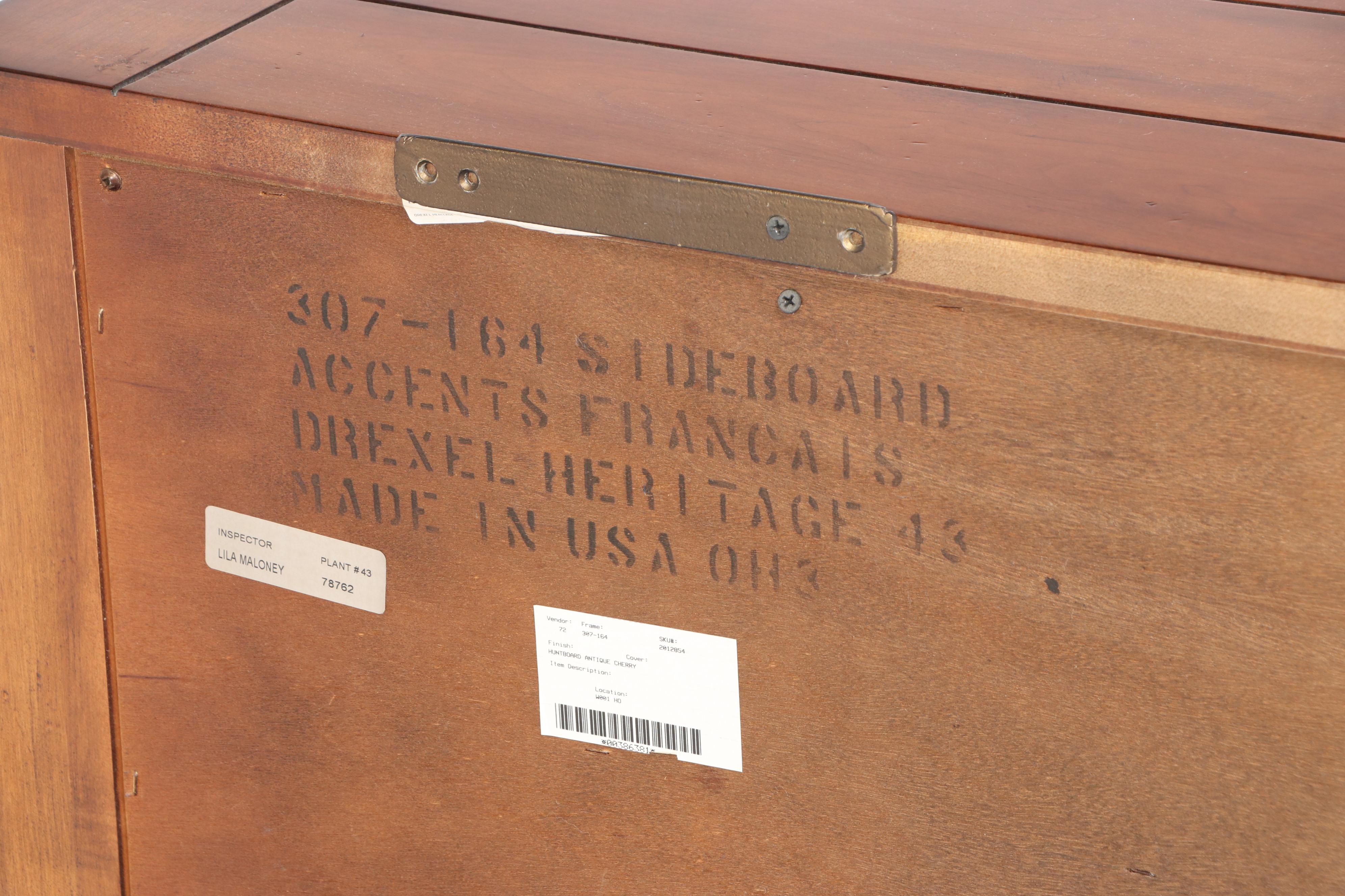 Drexel Heritage "Accents Français" Cherrywood Bombé Buffet