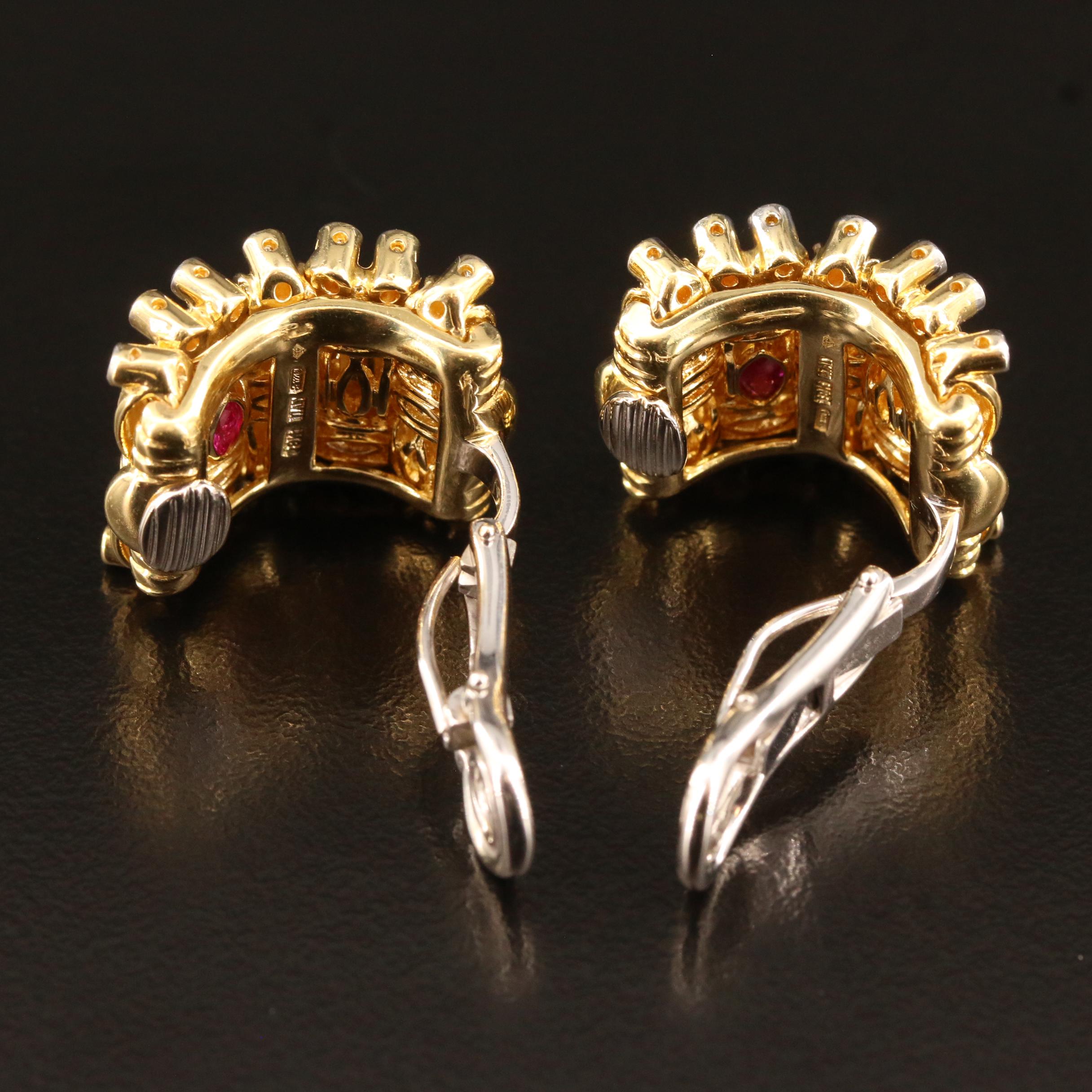 Roberto Coin 18K Woven 'Appassionata' Diamond Convertible Earrings