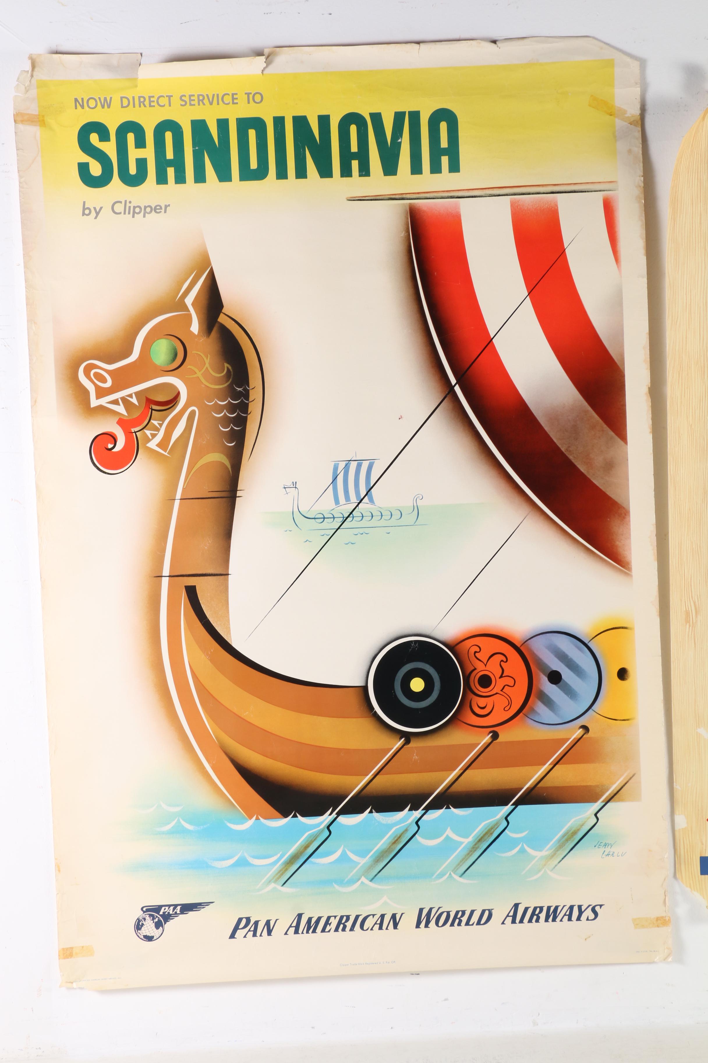 Jean Carlu and Other Scandinavia Travel Posters for Pan American Airlines, 1950s