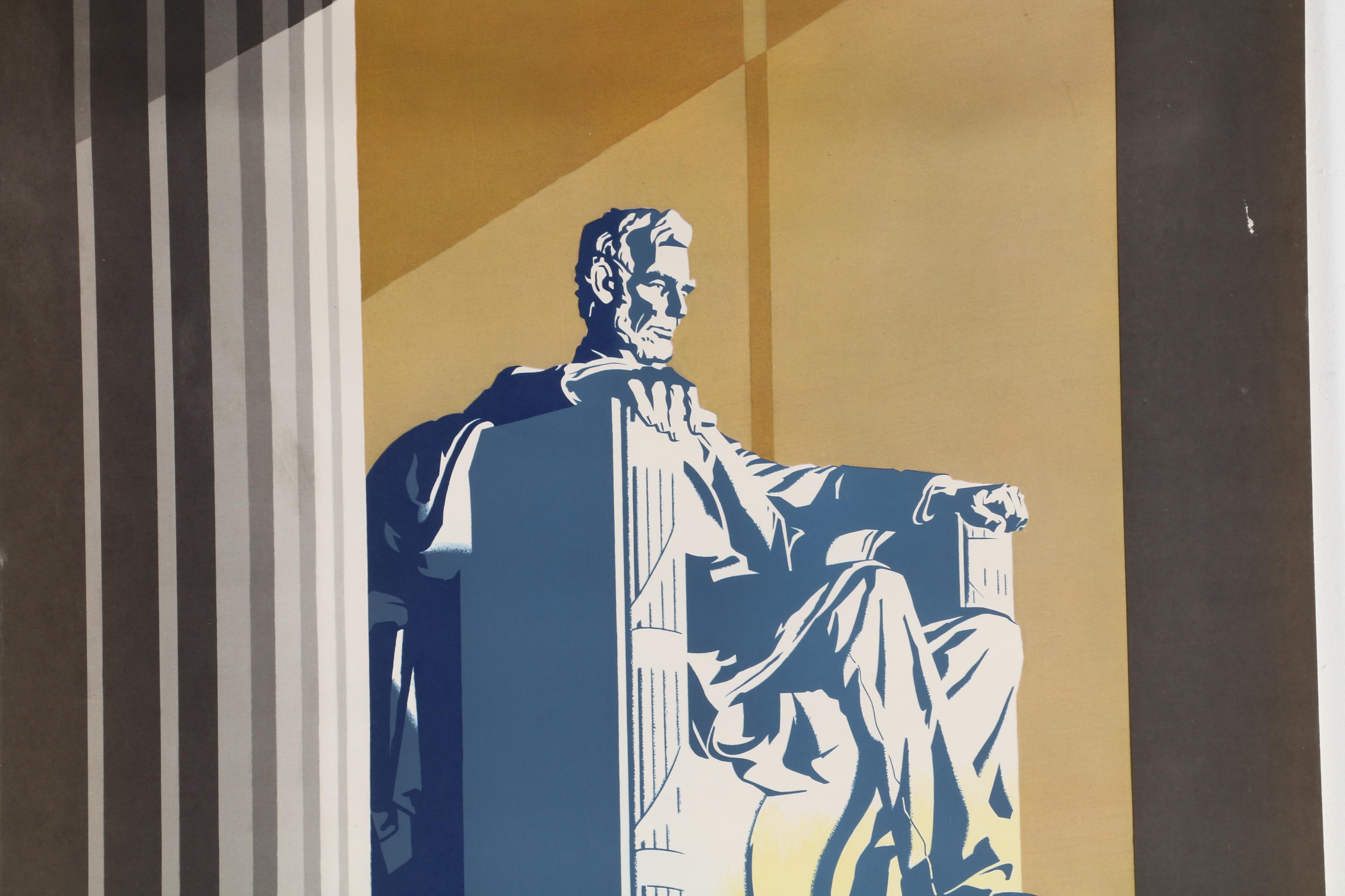 Joseph Binder Washington D.C. Tourism Poster for United Airlines, 1955