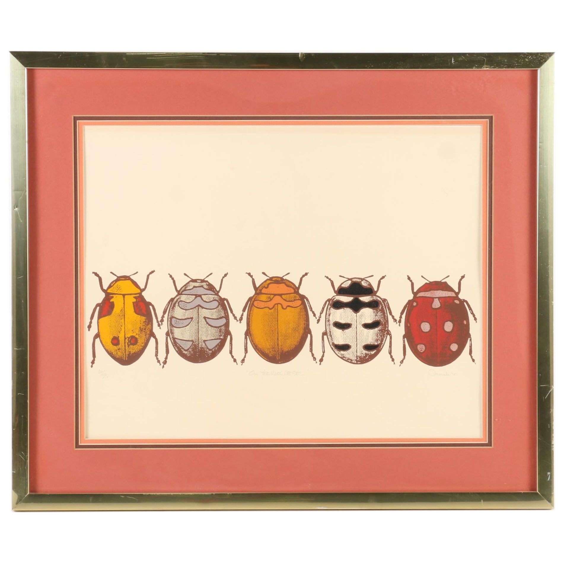 William Omurcada Serigraph "On Your Mark, Get Set...", 1975