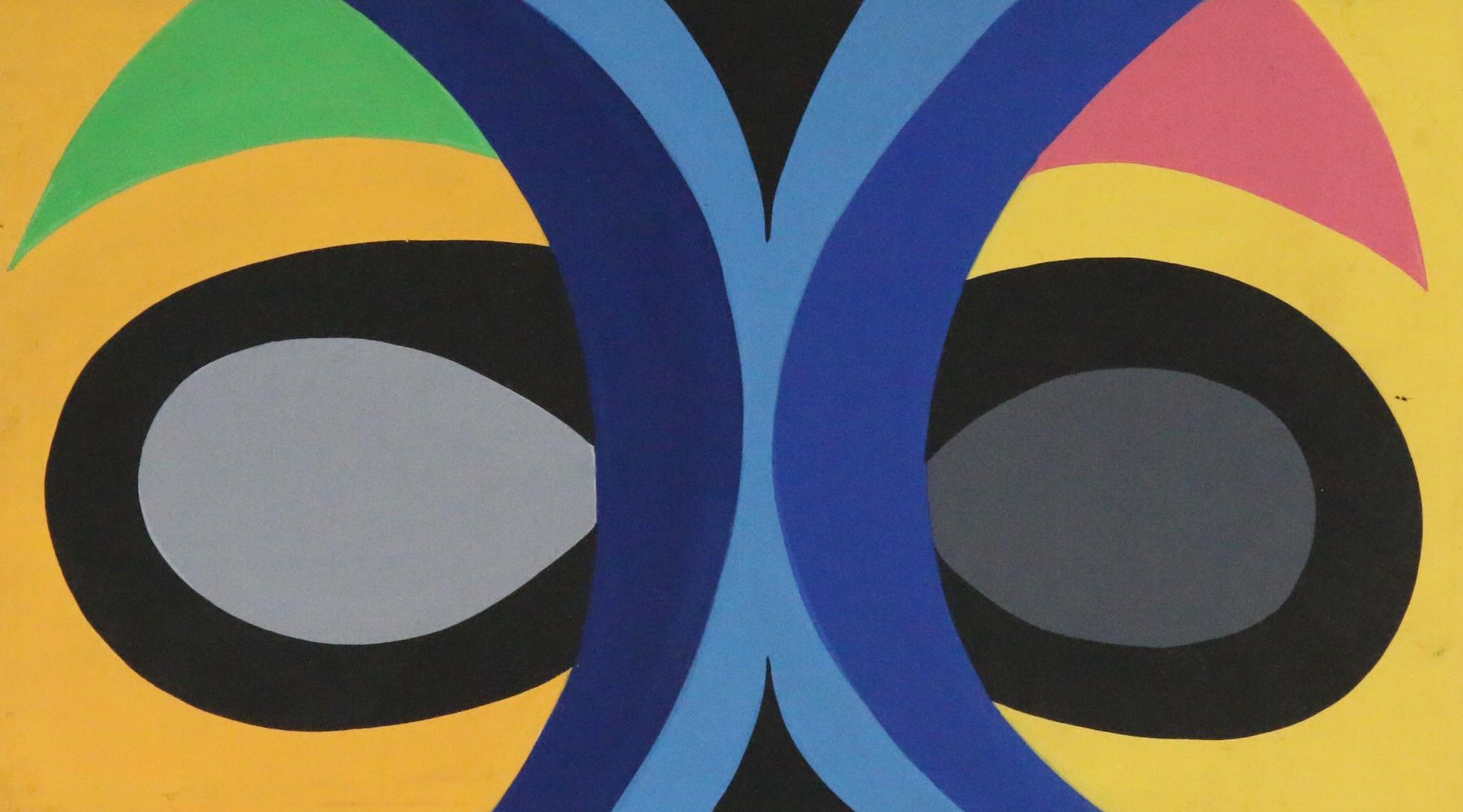 Achillo “Achi” Sullo Flat-Color Abstraction Oil Painting, circa 1972