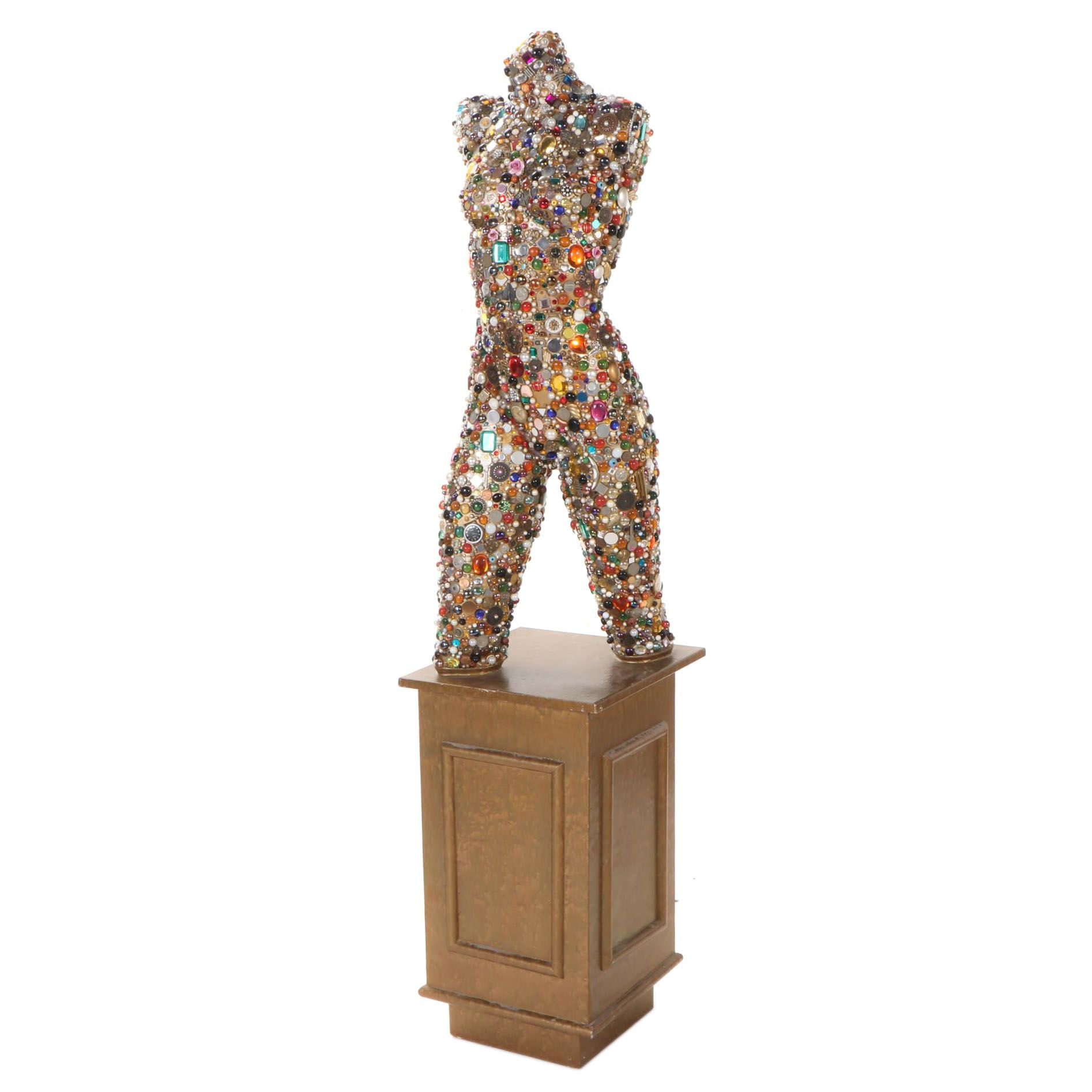 Mixed Media Assemblage Figural Sculpture, 21st Century