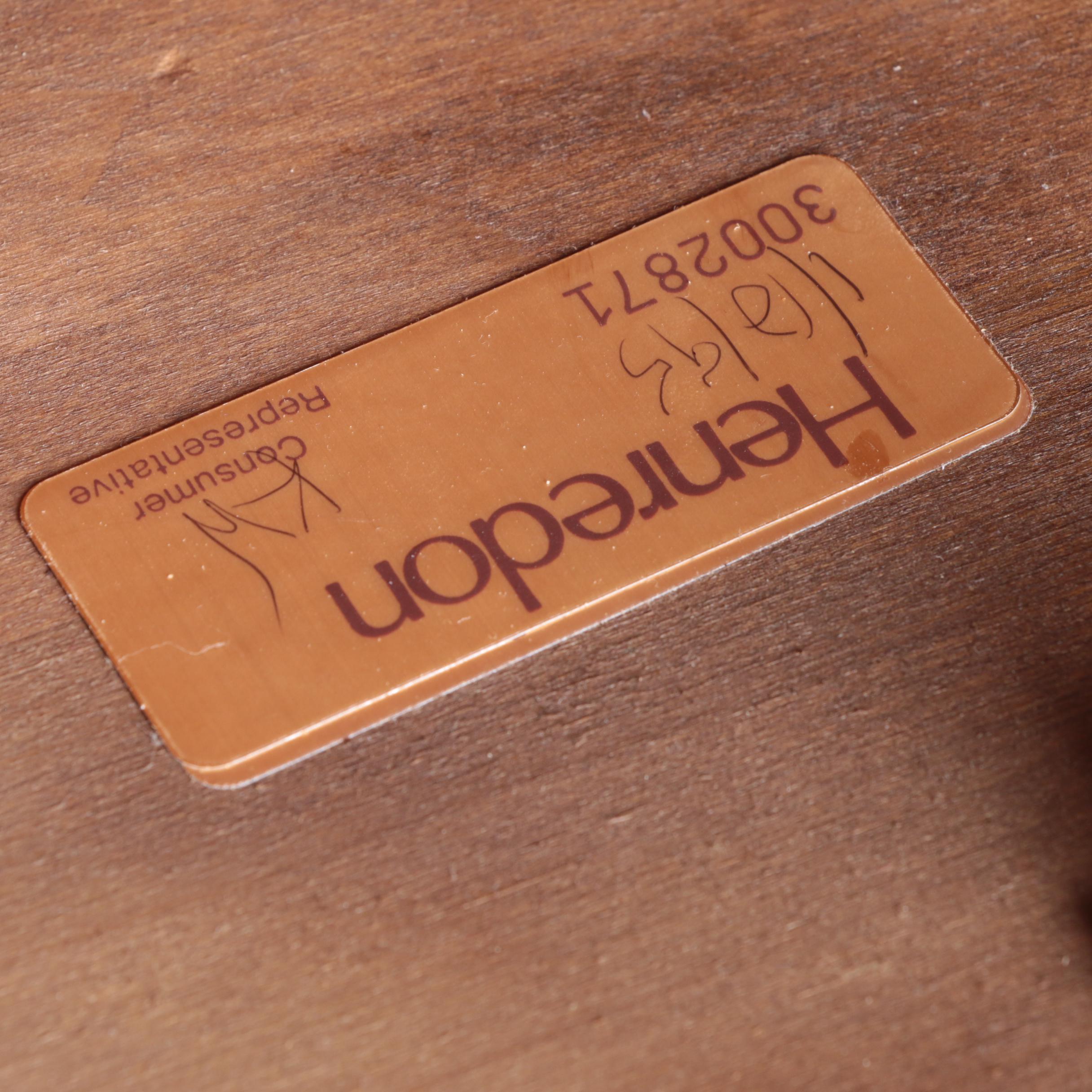 Henredon Charles X Burl Wood Drum Cabinet Side Tables