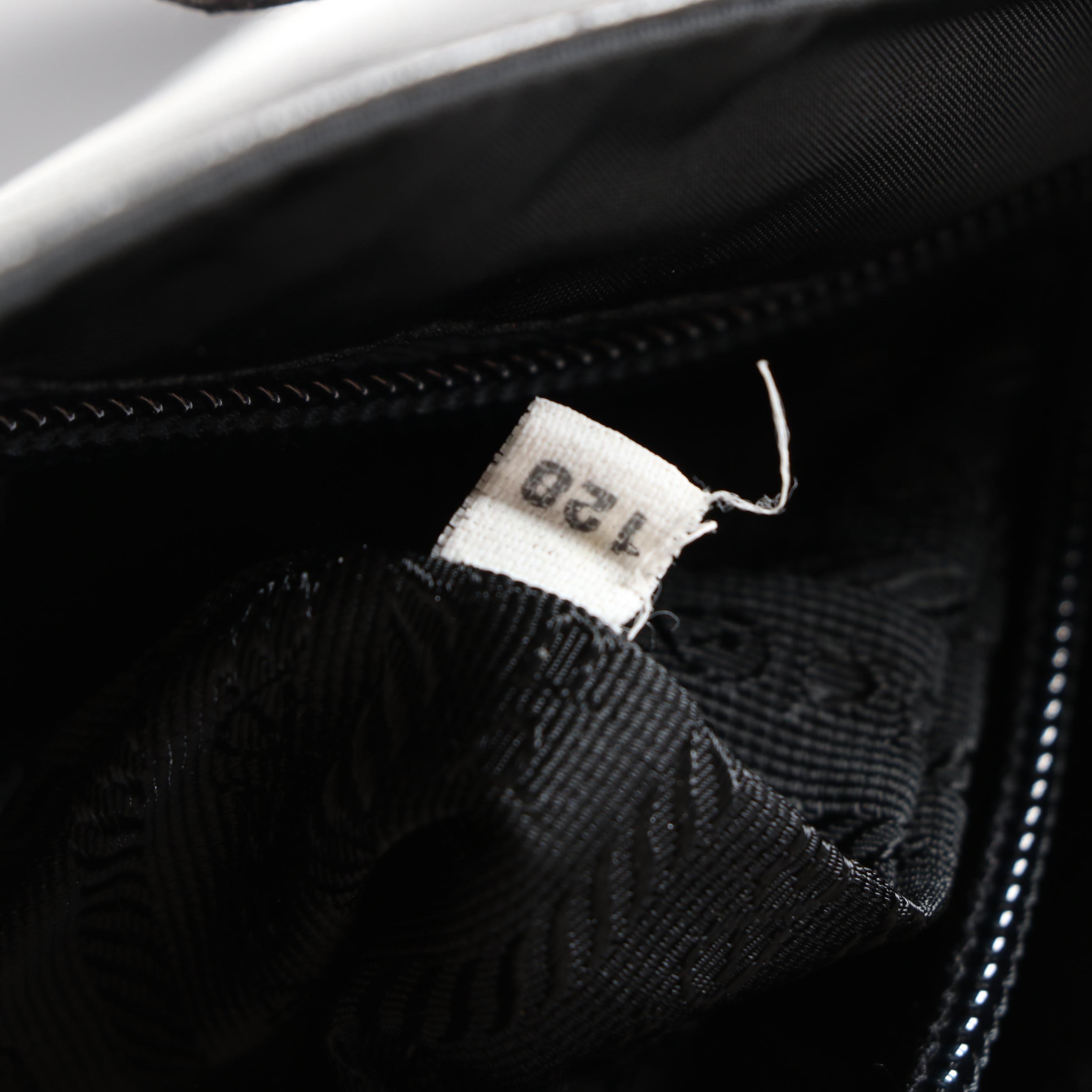 Prada Black Nappa Leather and Nylon Shoulder Bag