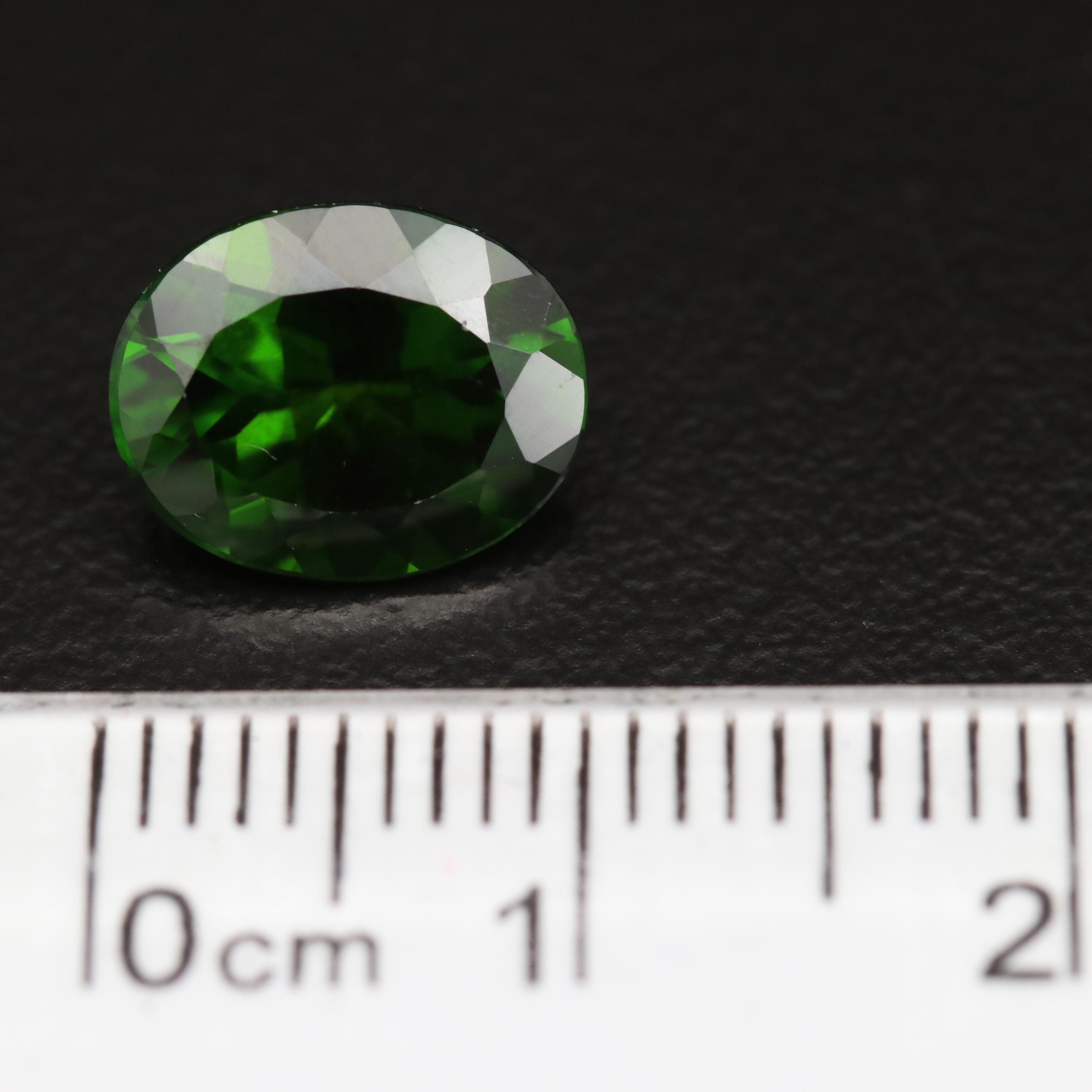 Loose 2.58 CT Oval Faceted Diopside