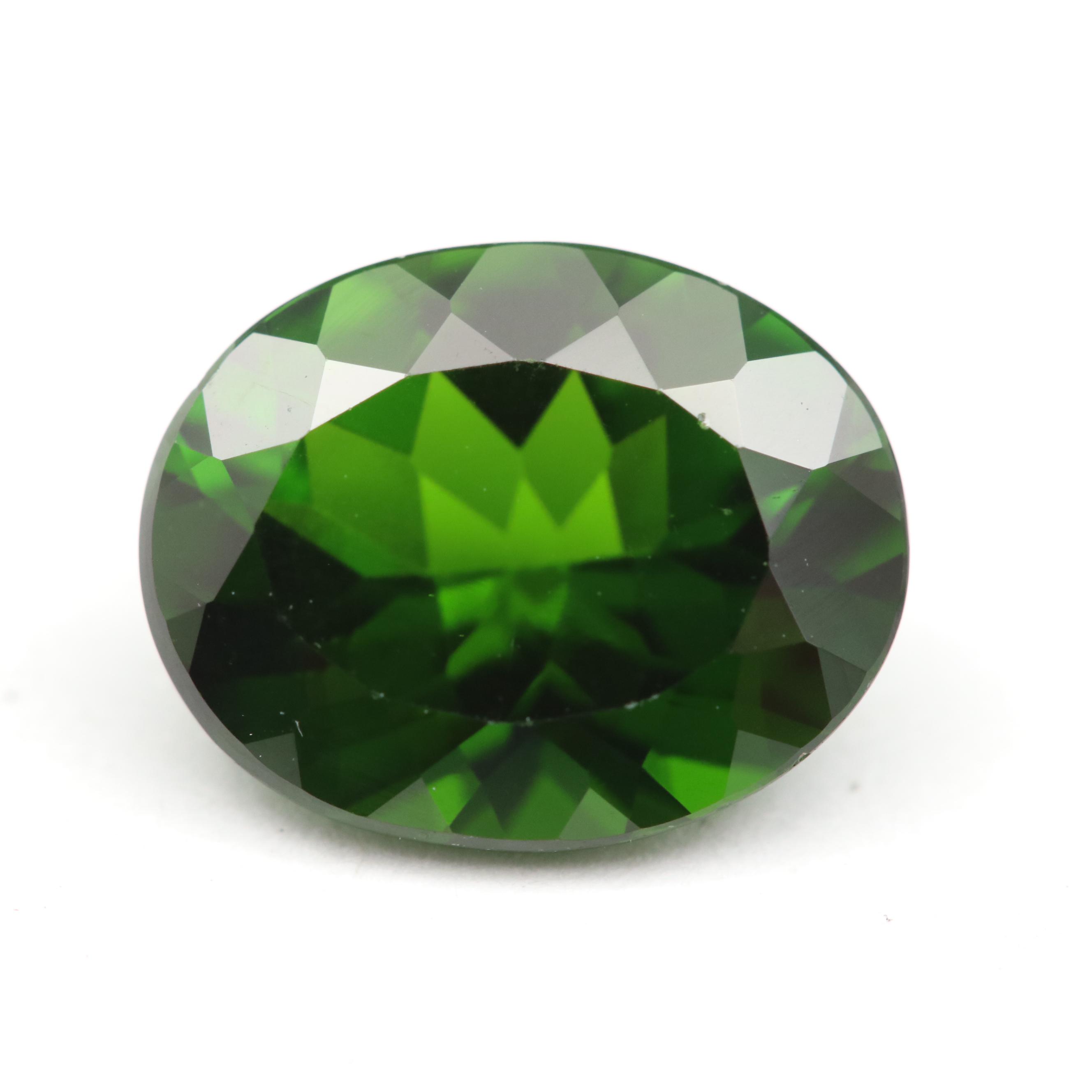 Loose 2.58 CT Oval Faceted Diopside