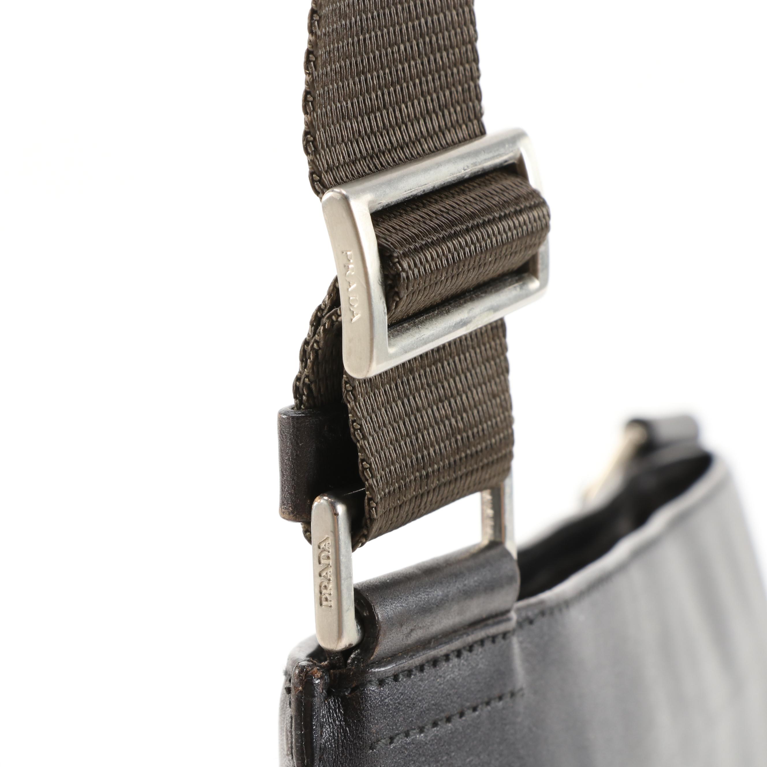 Prada Dark Brown Leather Crossbody