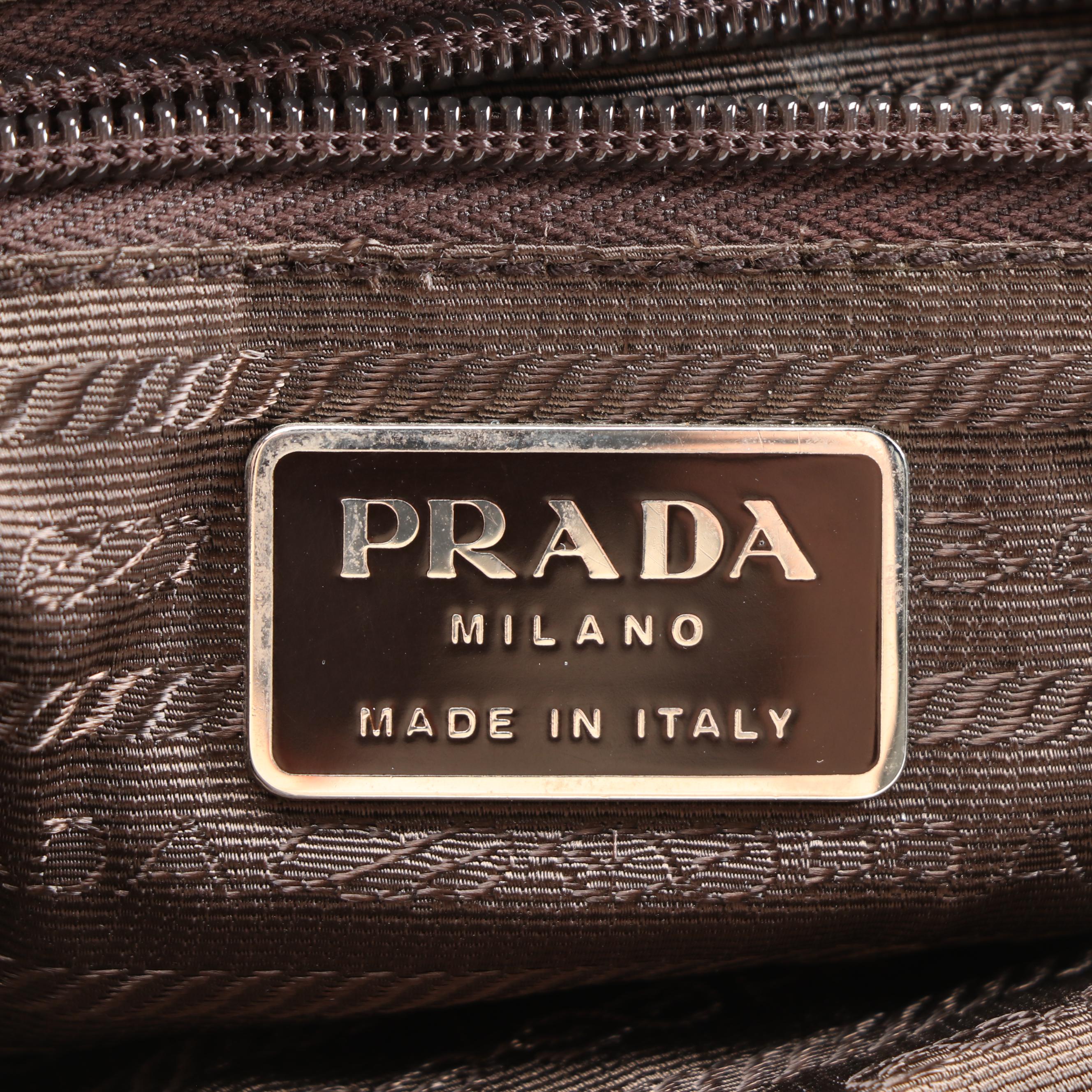 Prada Dark Brown Leather Crossbody
