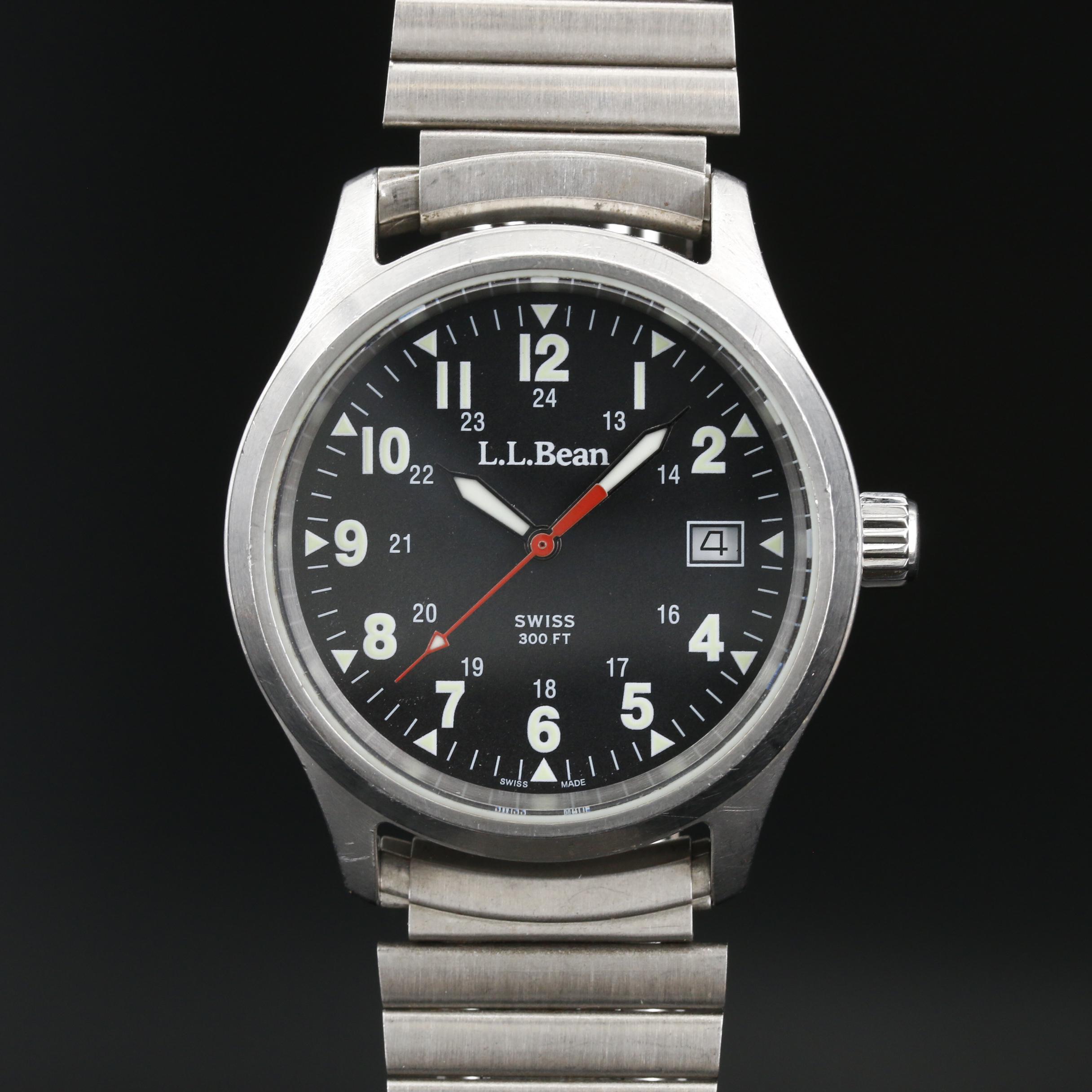L.L. Bean Stainless Steel Quartz Field Watch