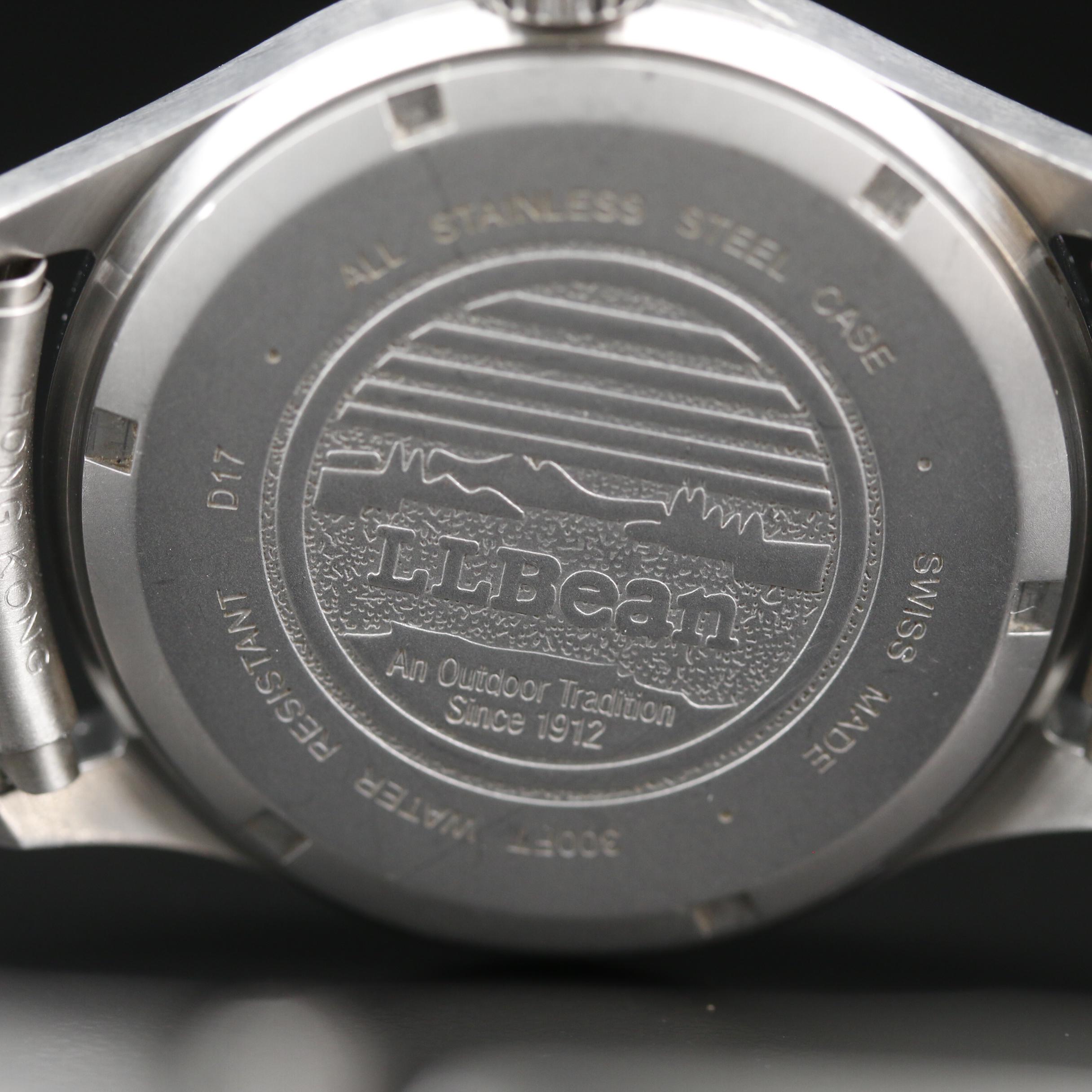 L.L. Bean Stainless Steel Quartz Field Watch