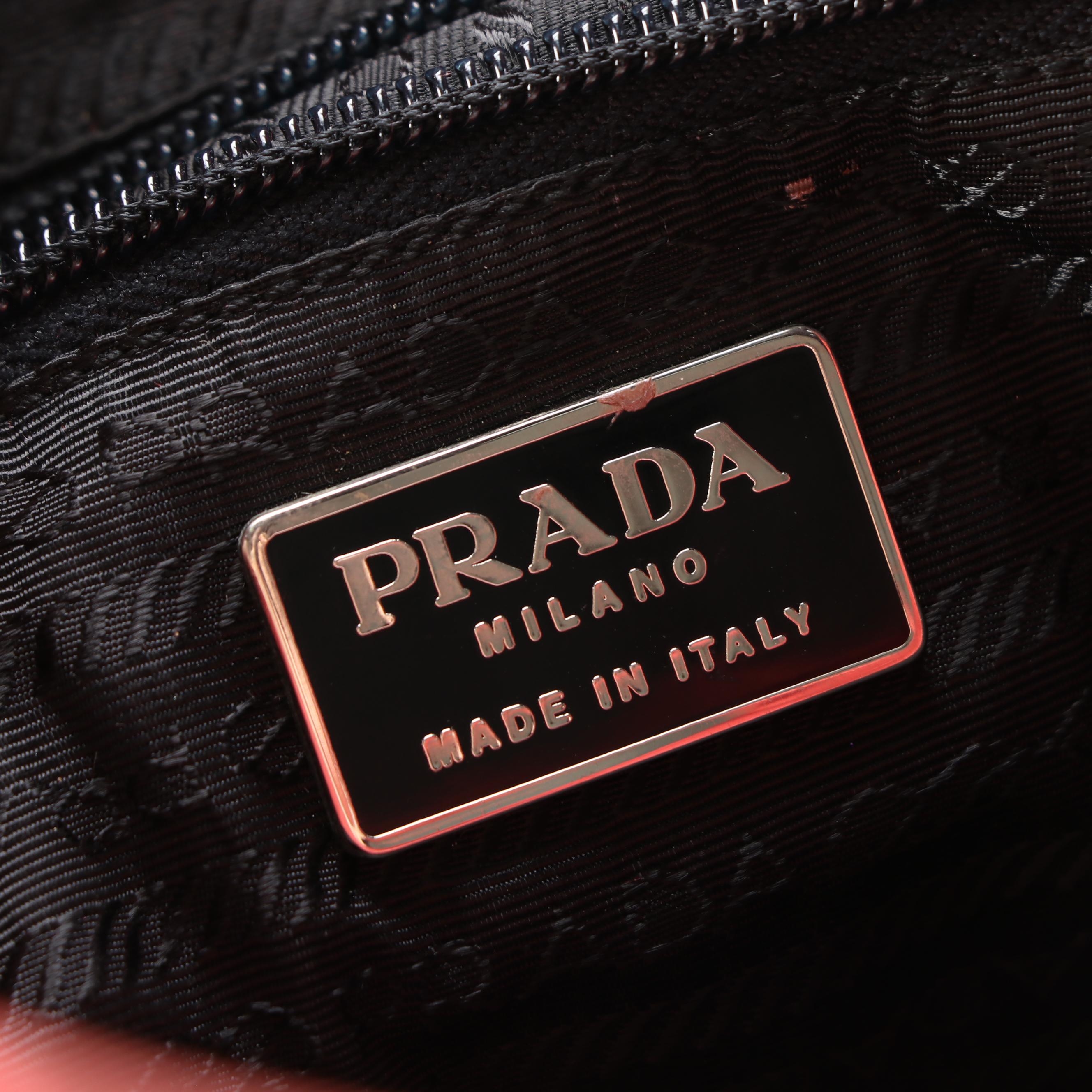 Prada Small Red Satin Tote Bag