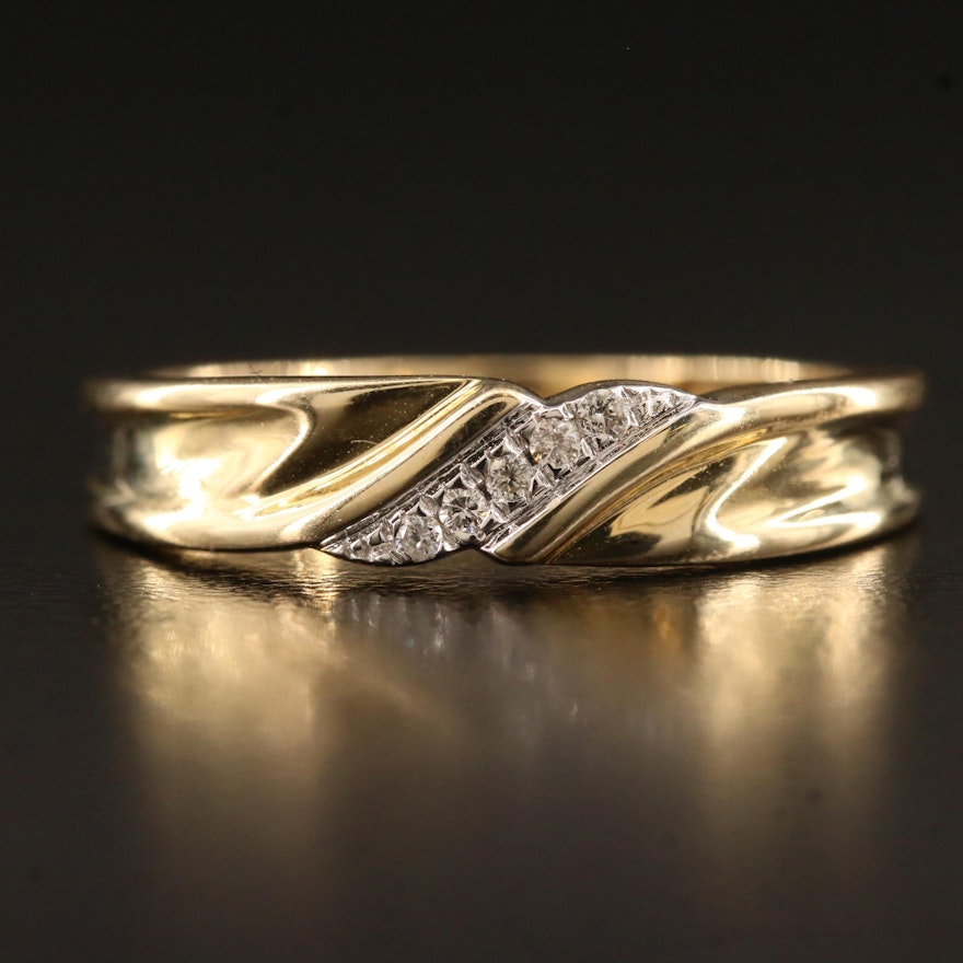 14K Diamond Band