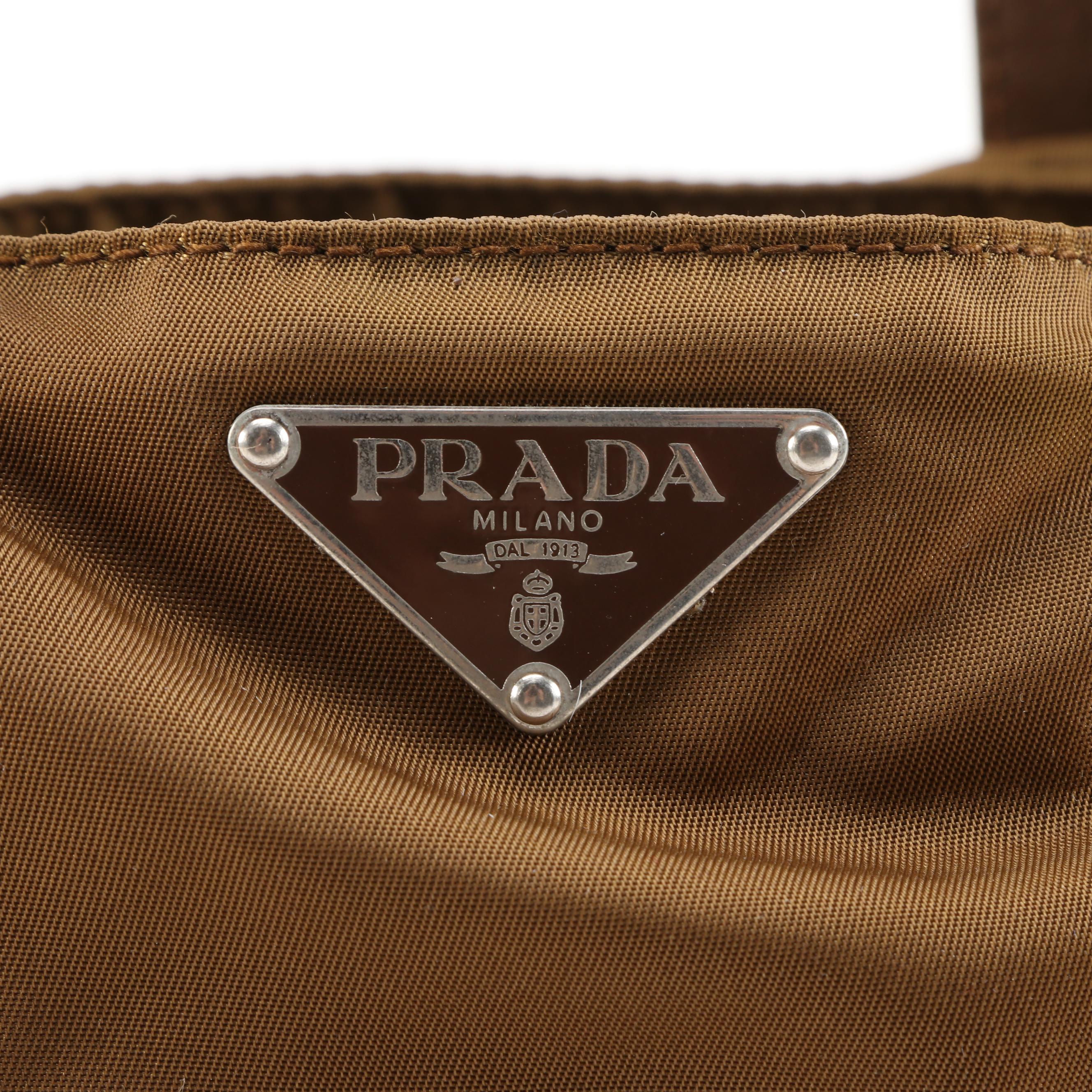 Prada Tessuto Nylon Shoulder Bag in Sughero