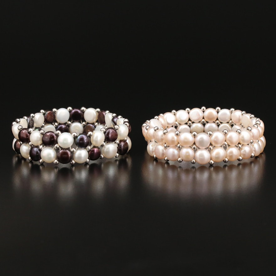 Expandable Pearl Bracelets