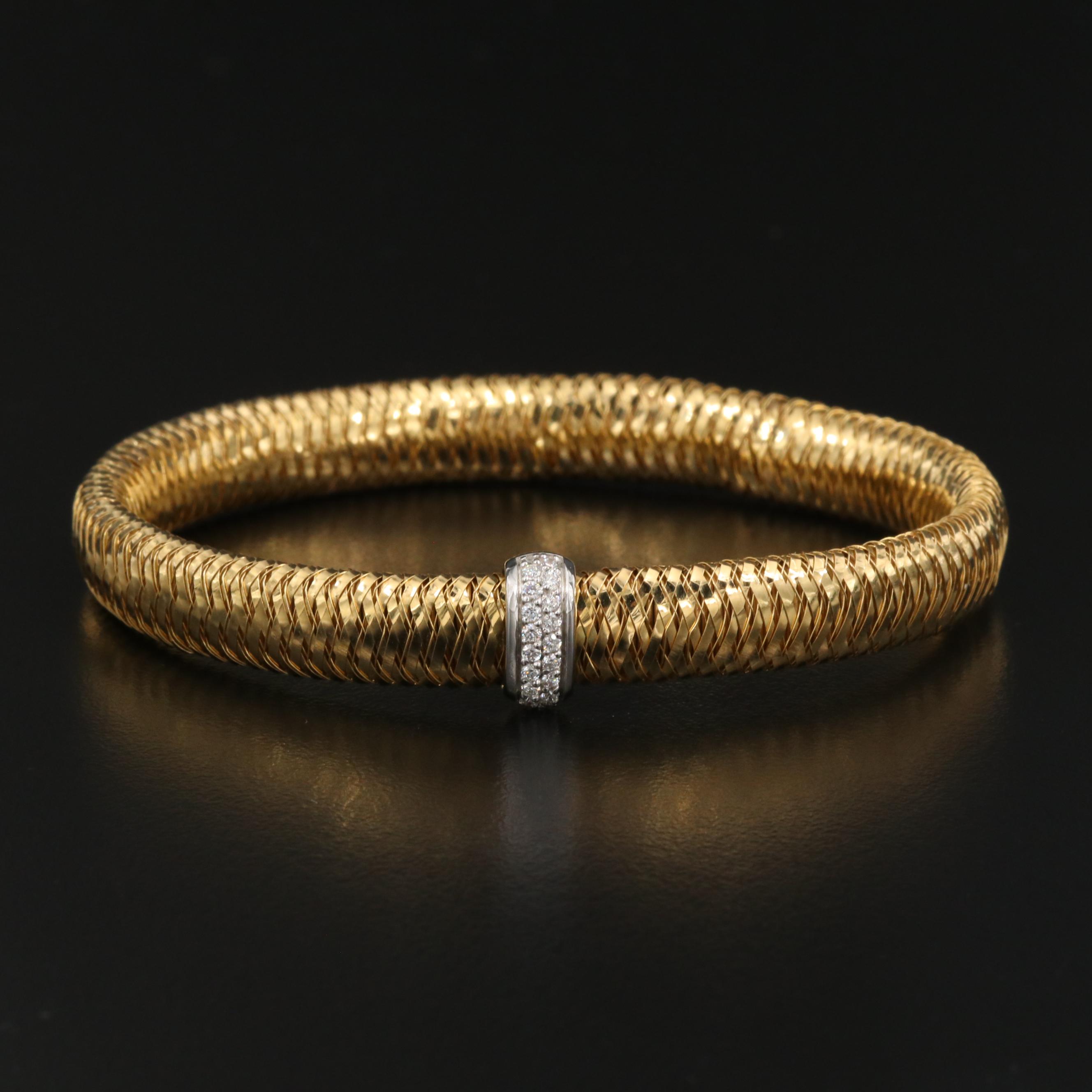 Roberto Coin "Primavera" 18K Diamond Bracelet with Box