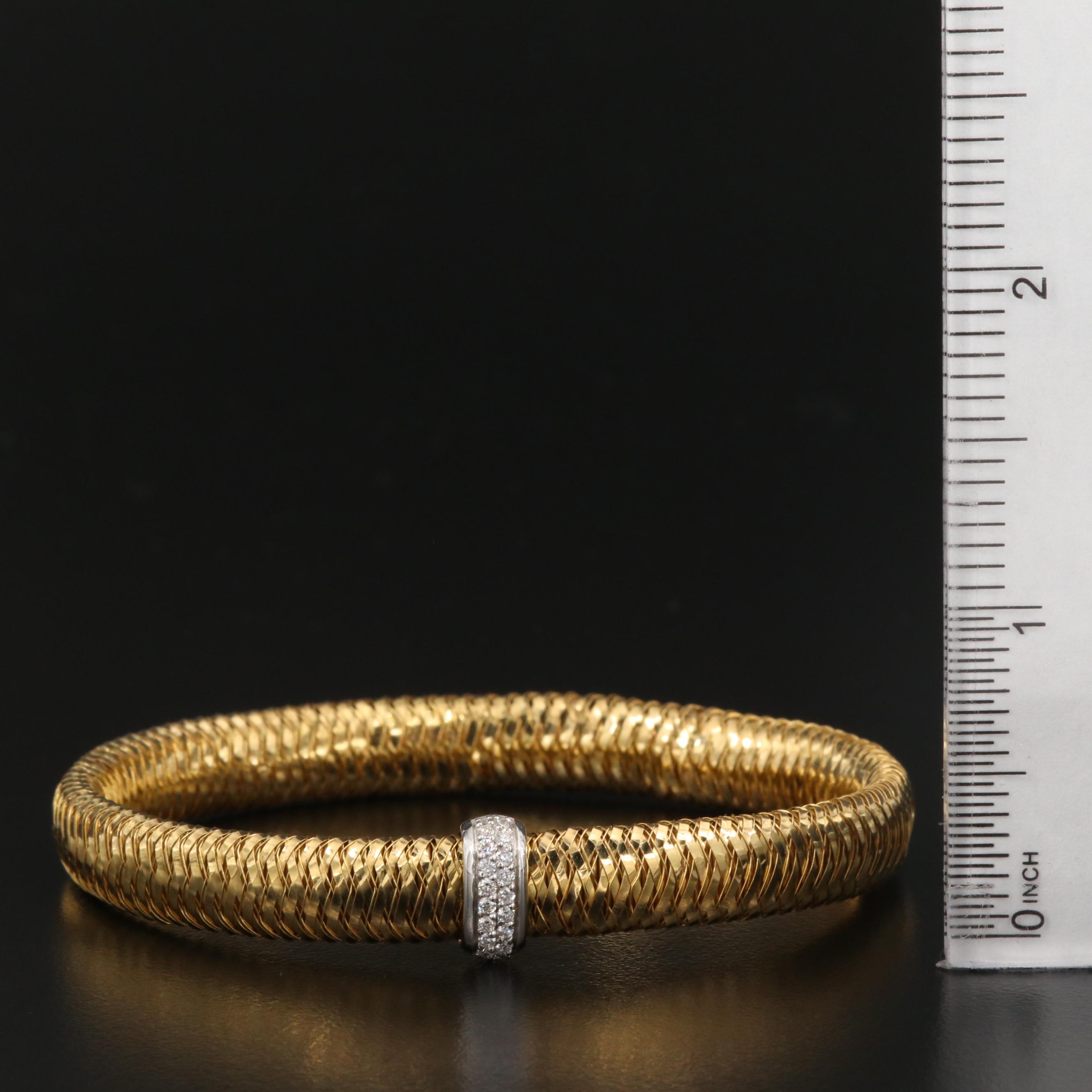 Roberto Coin "Primavera" 18K Diamond Bracelet with Box