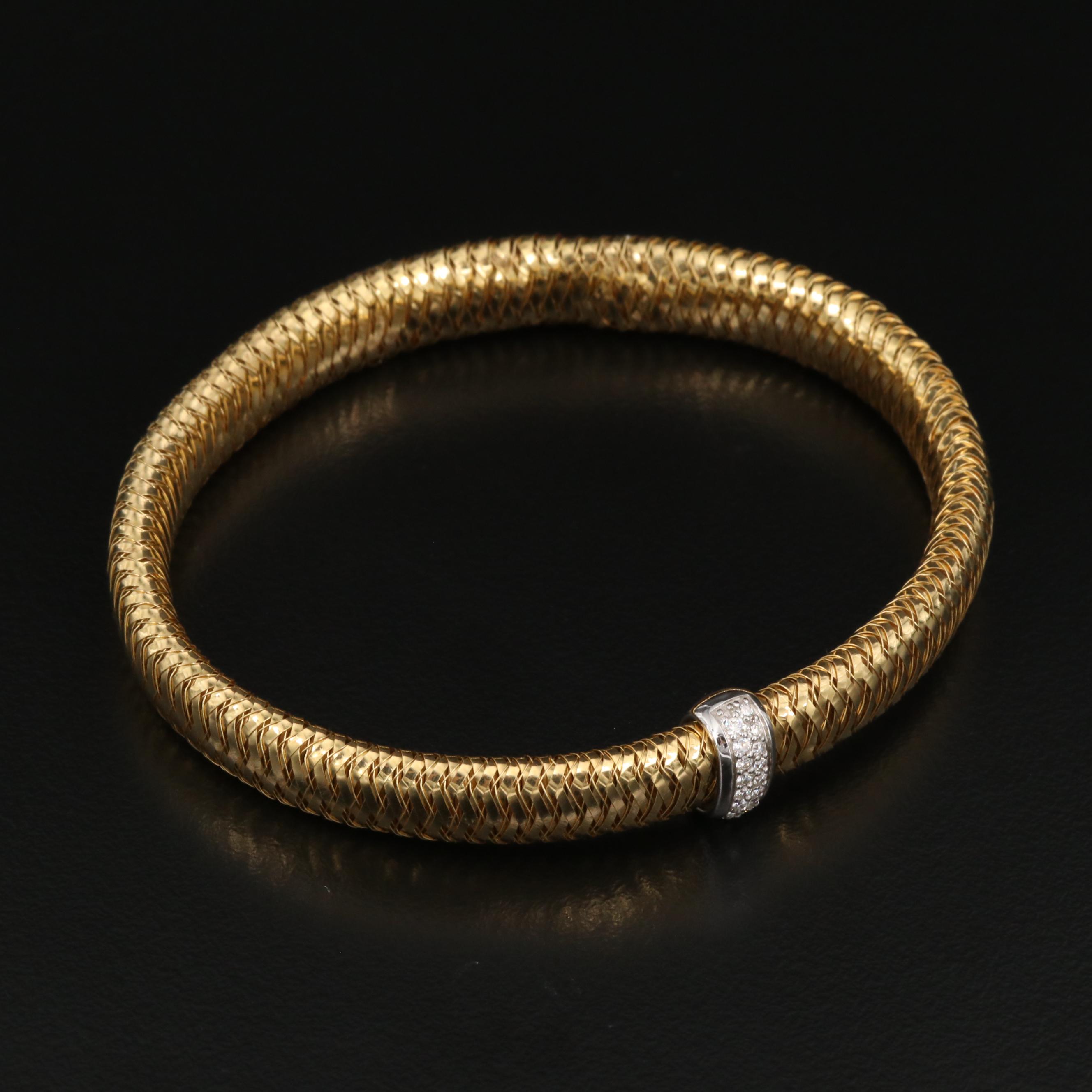 Roberto Coin "Primavera" 18K Diamond Bracelet with Box