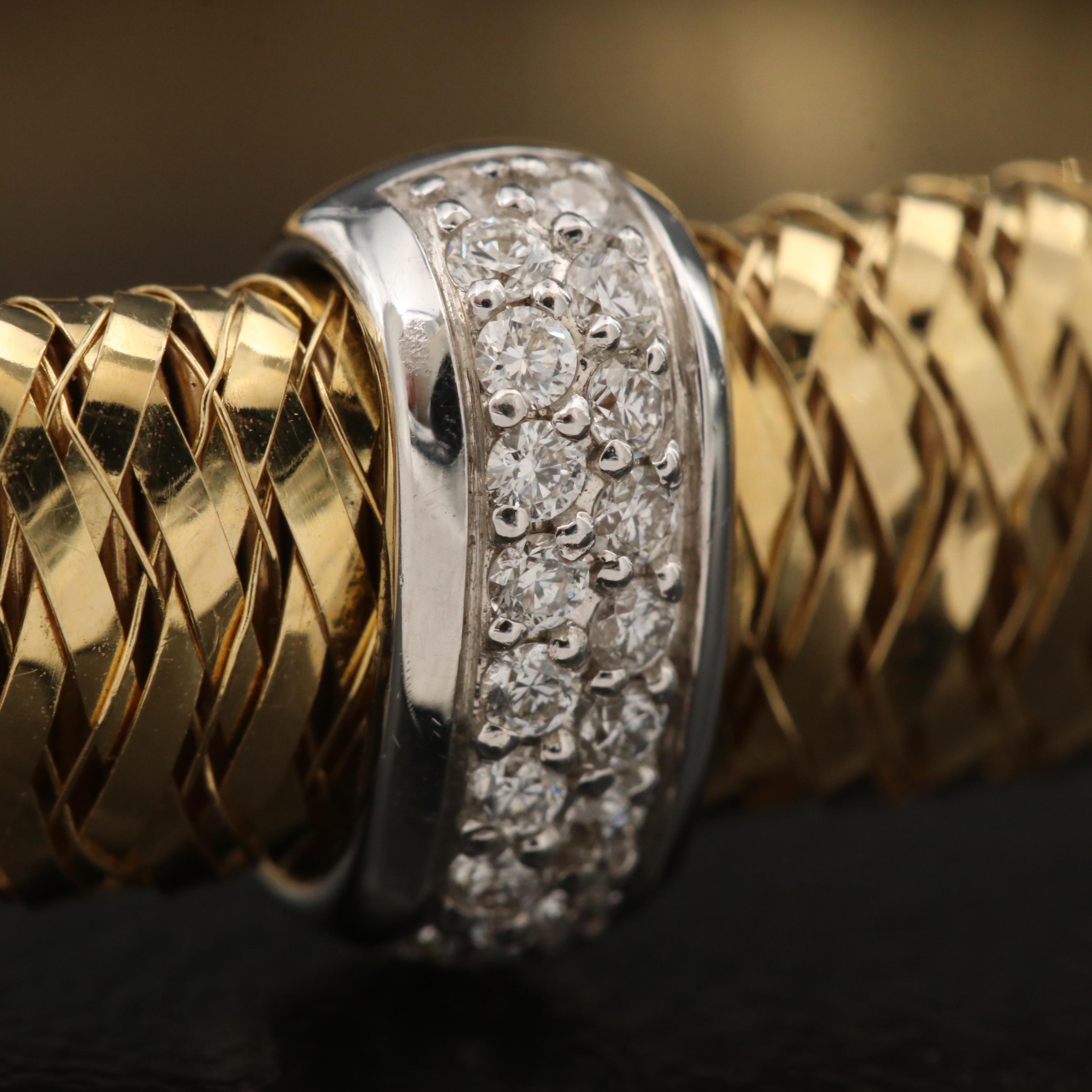 Roberto Coin "Primavera" 18K Diamond Bracelet with Box