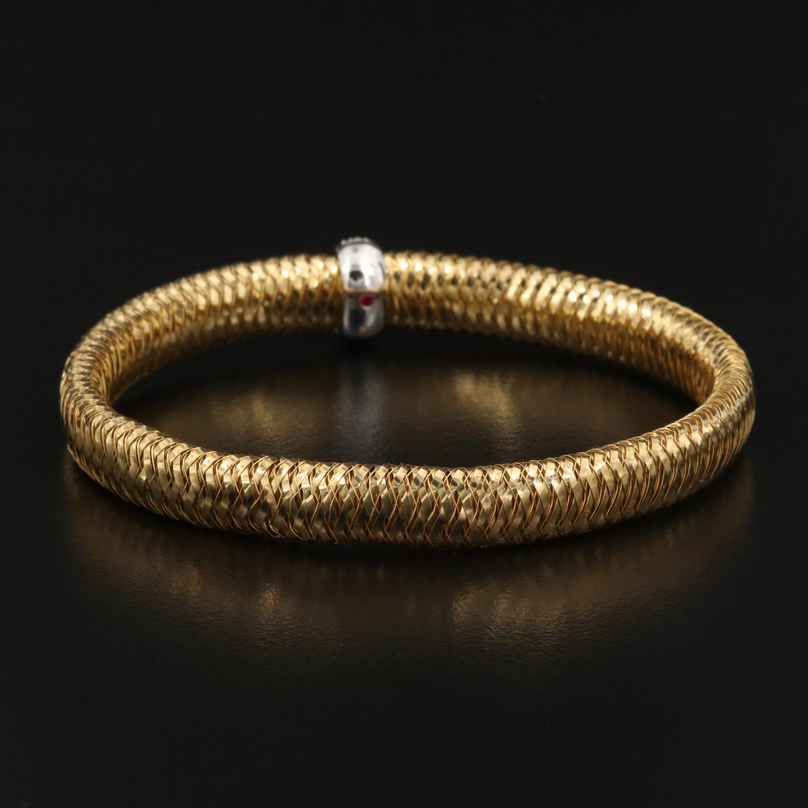 Roberto Coin "Primavera" 18K Diamond Bracelet with Box