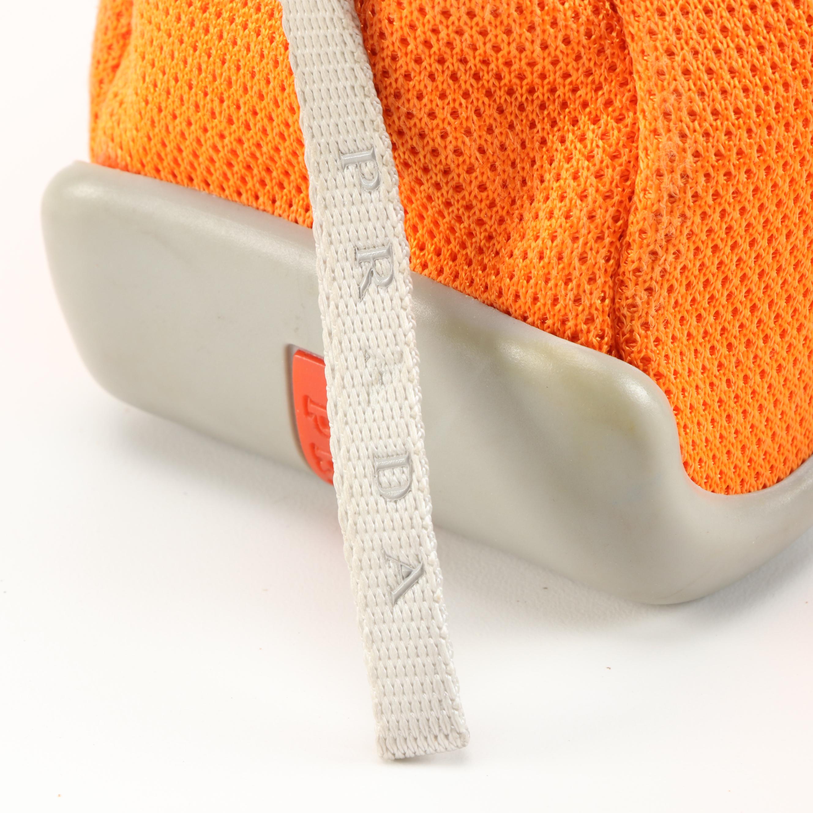 Prada Sport Orange/Gray Front Flap Shoulder Bag