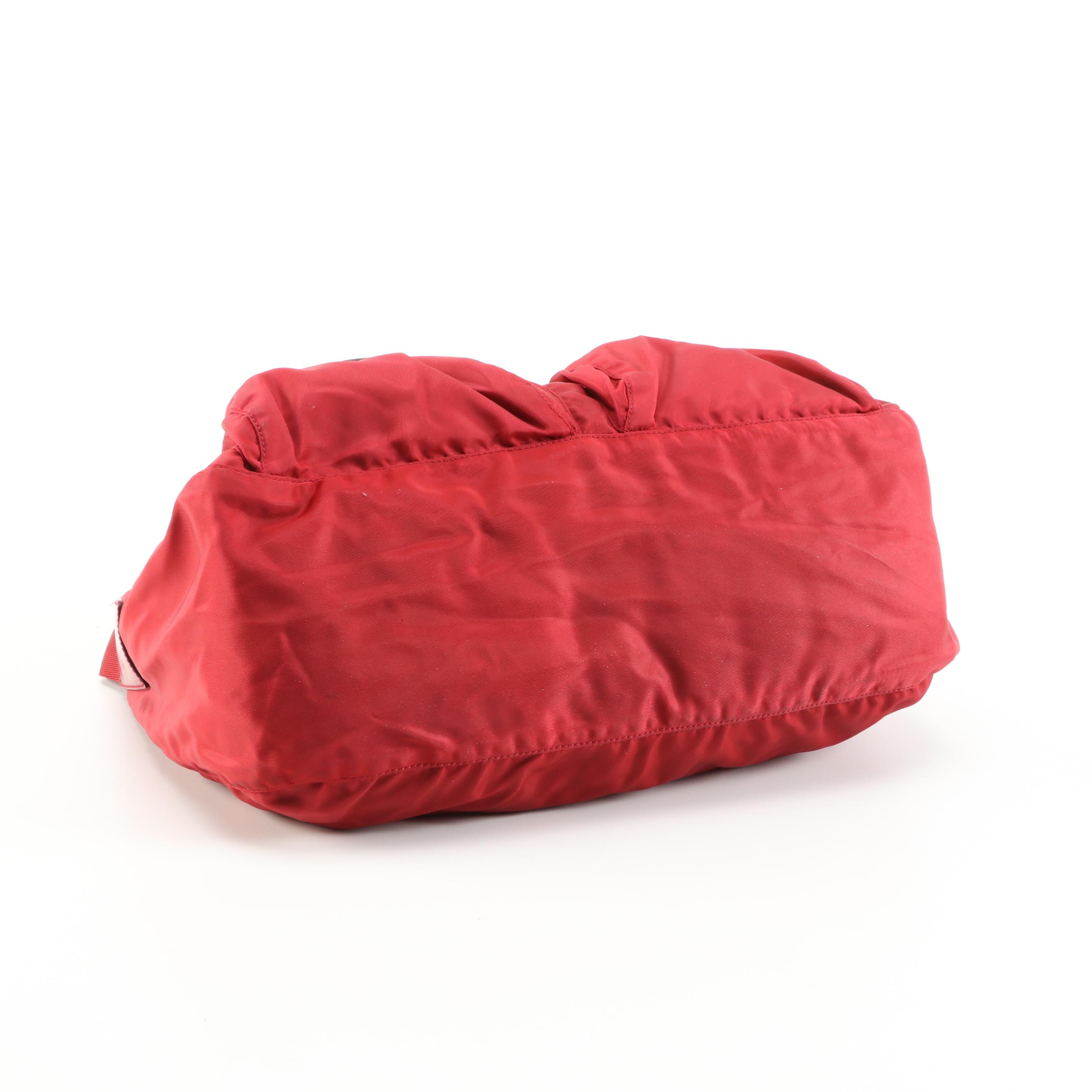 Prada Red Nylon Messenger Bag