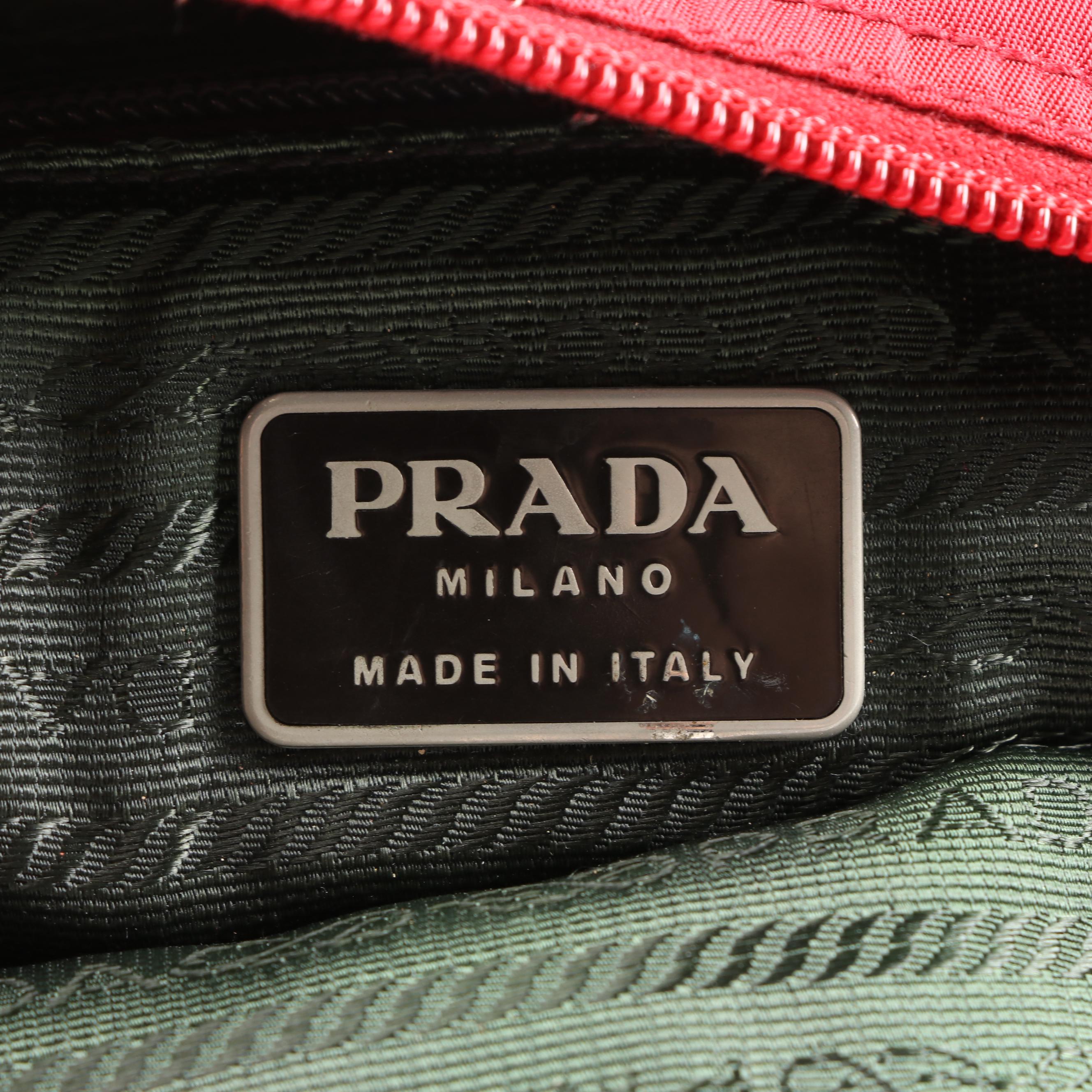 Prada Red Nylon Messenger Bag